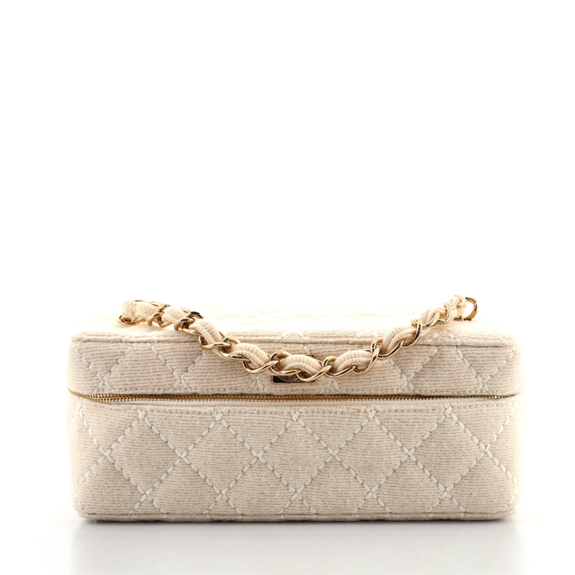 VIntage Chain Handle Vanity Bag Quilted Jersey