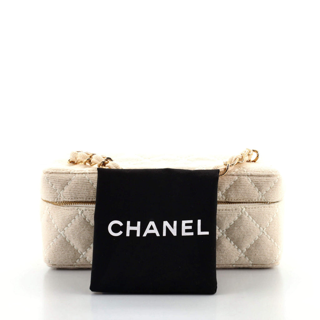 VIntage Chain Handle Vanity Bag Quilted Jersey