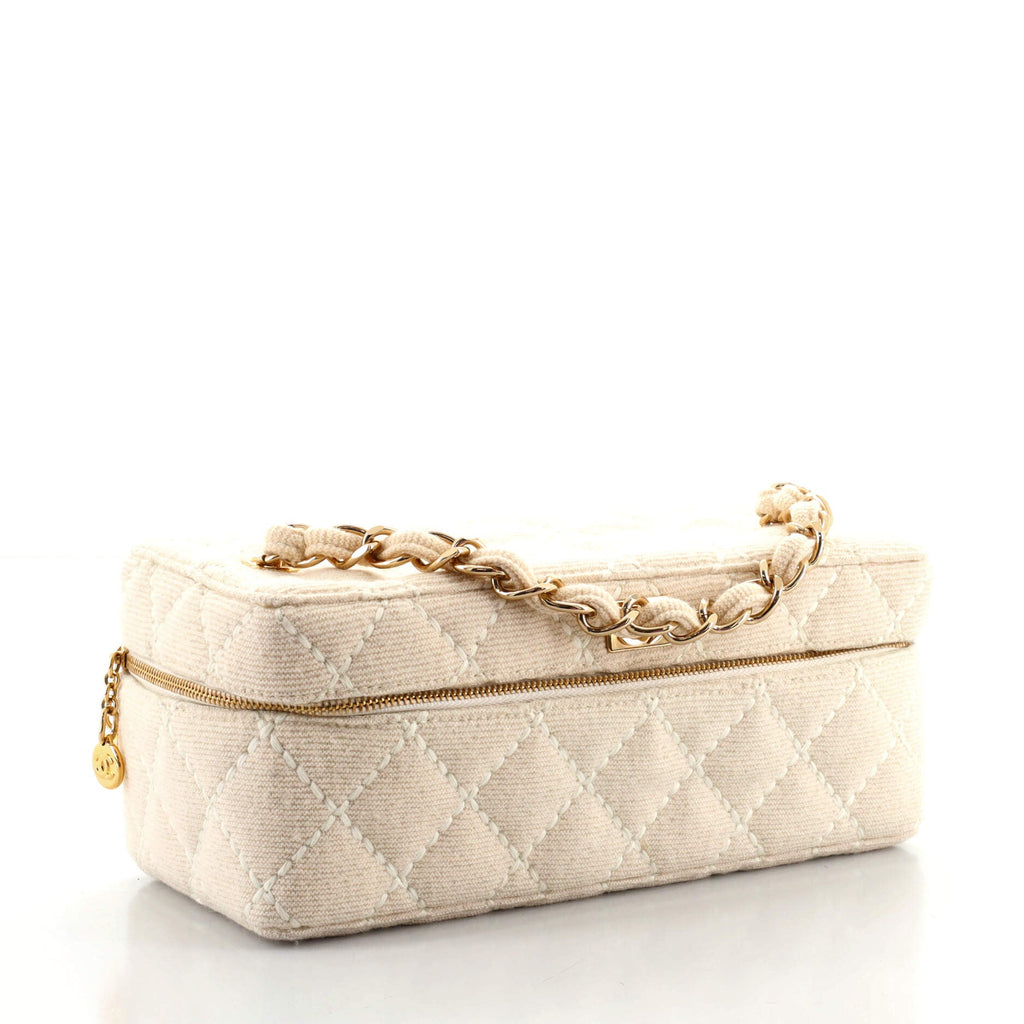 VIntage Chain Handle Vanity Bag Quilted Jersey