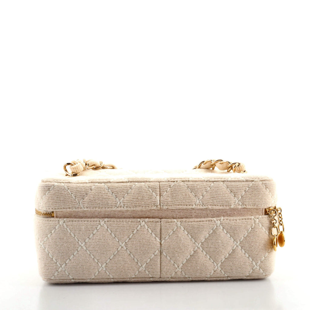 VIntage Chain Handle Vanity Bag Quilted Jersey