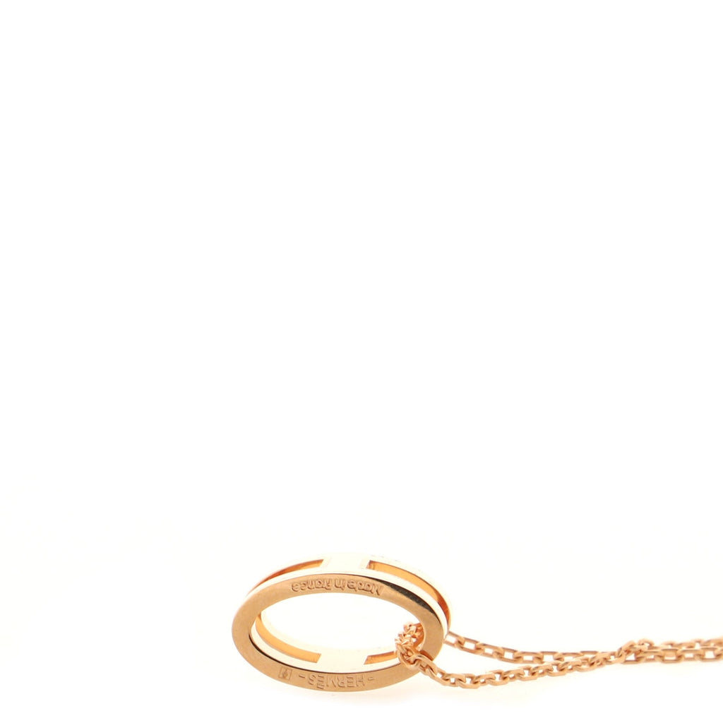 Pop H Pendant Chain Necklace Metal and Enamel