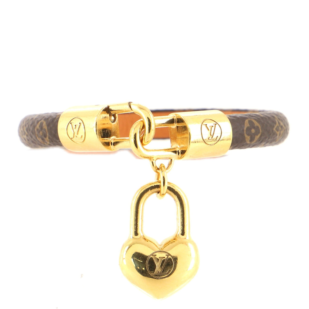 Crazy In Lock Bracelet Monogram Canvas with Metal
