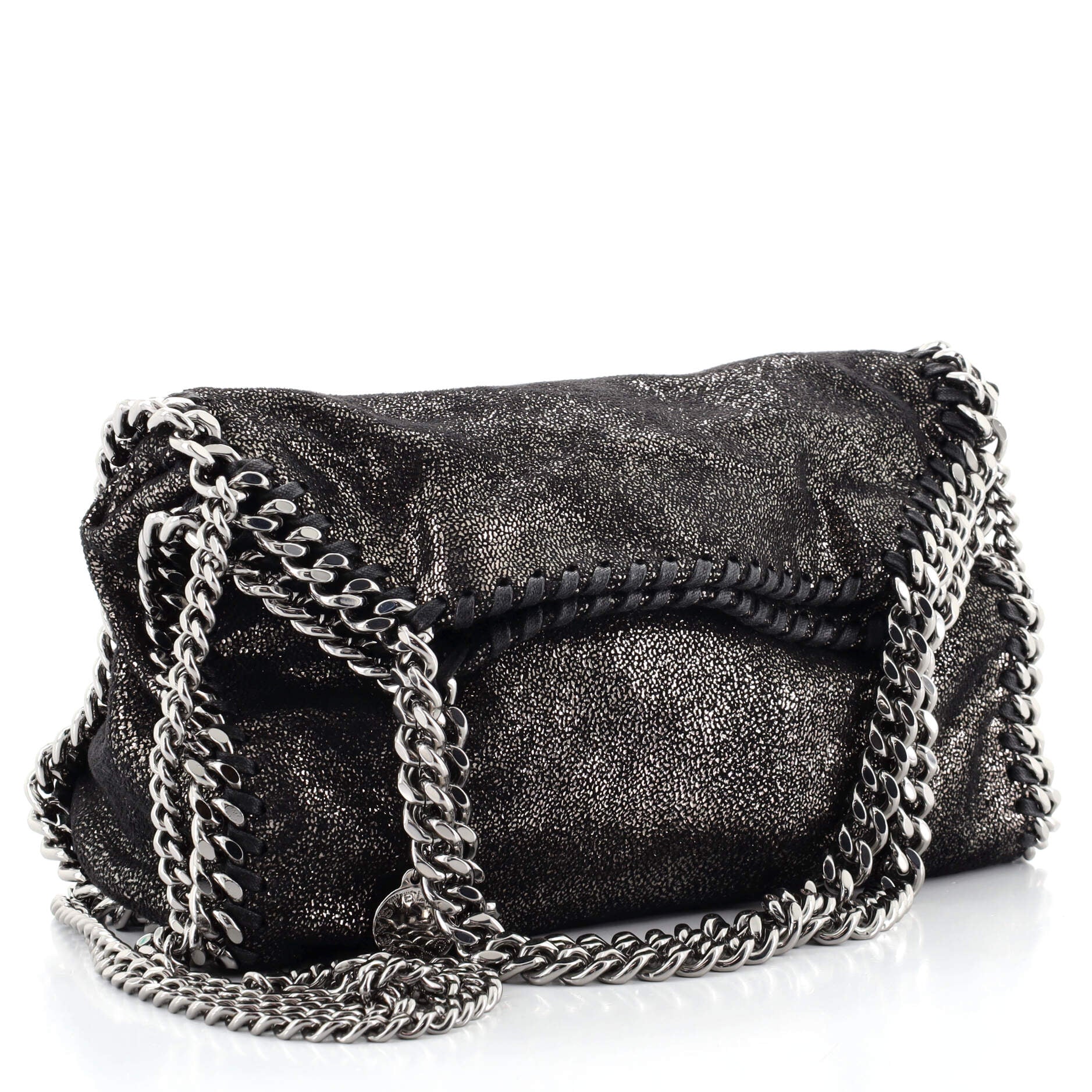 Falabella Fold Over Crossbody Bag Shaggy Deer Mini