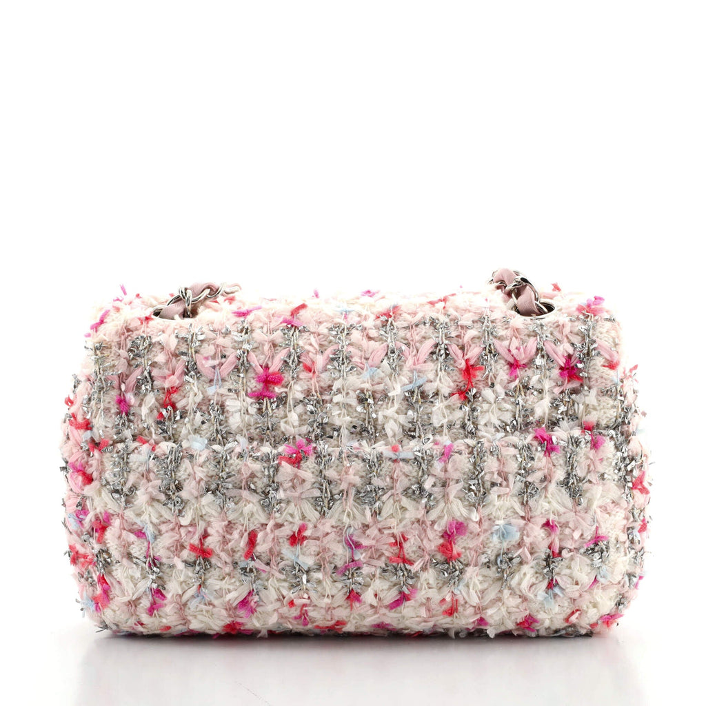 Classic Single Flap Bag Quilted Tweed and Ribbon Mini