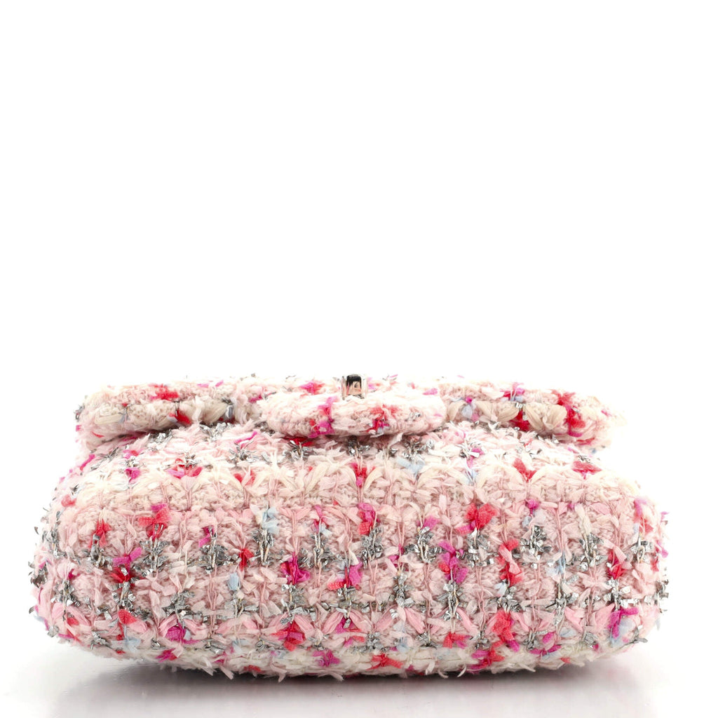 Classic Single Flap Bag Quilted Tweed and Ribbon Mini