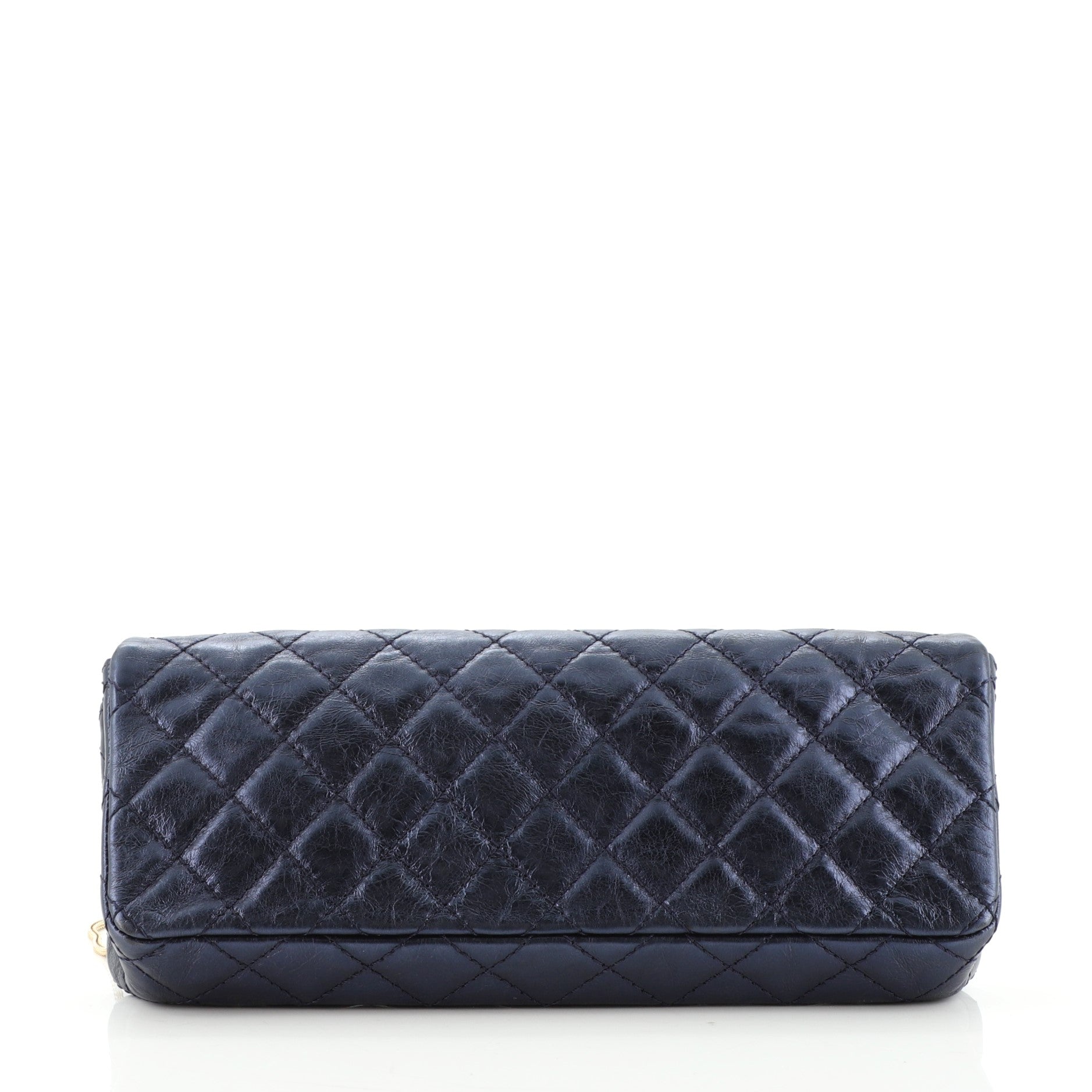East West Reissue Clutch Quilted Glazed Calfskin Small