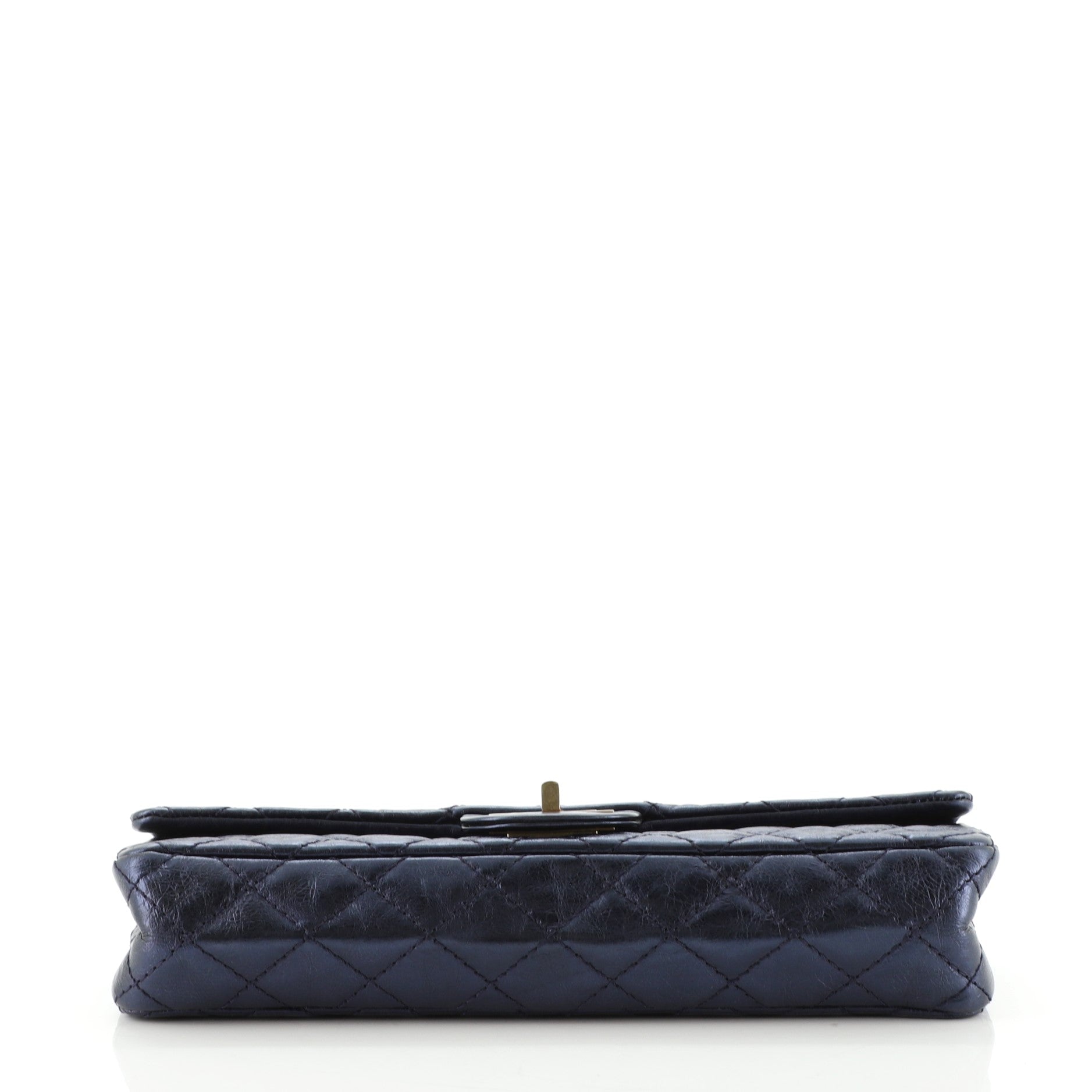 East West Reissue Clutch Quilted Glazed Calfskin Small