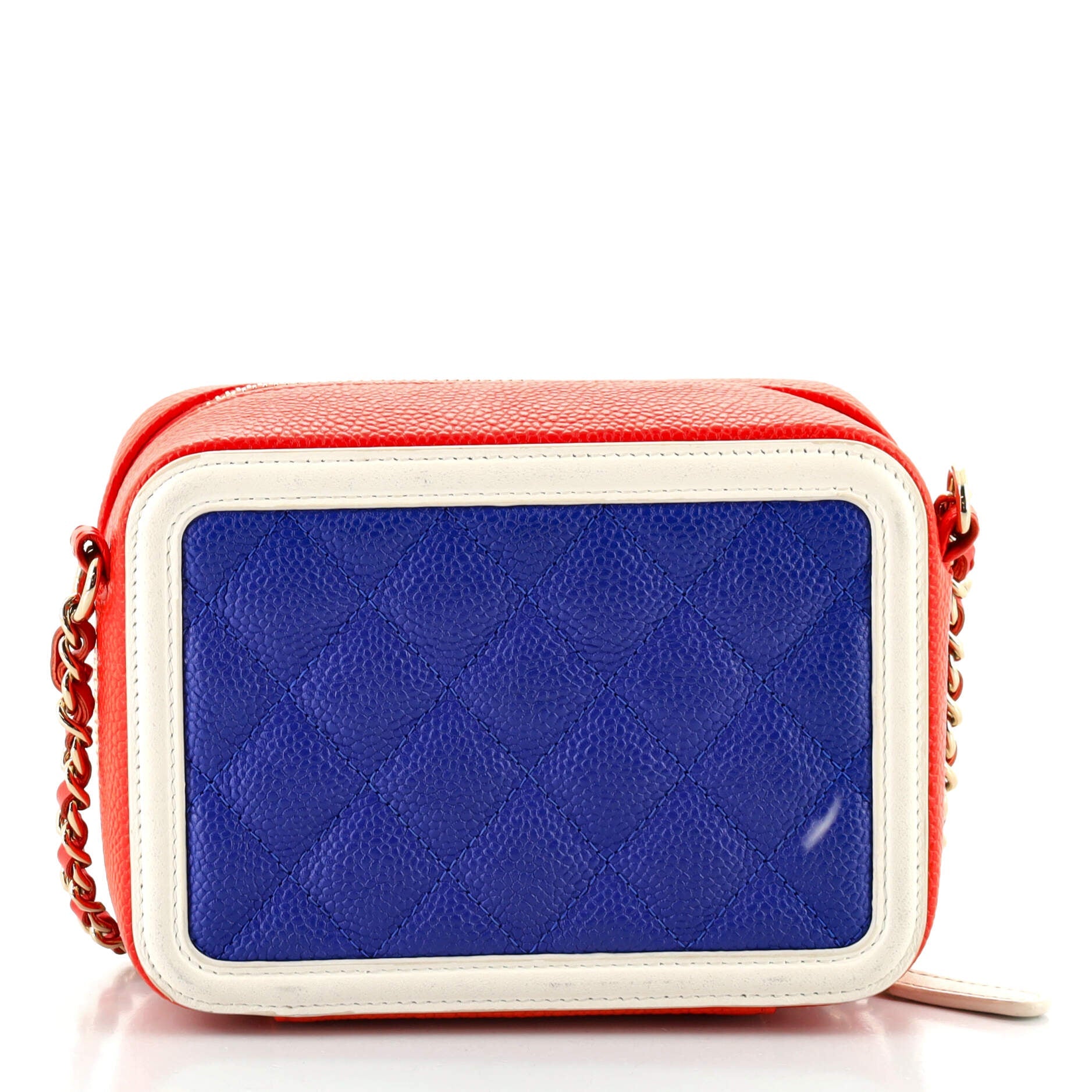 Filigree Vanity Clutch with Chain Quilted Caviar Mini