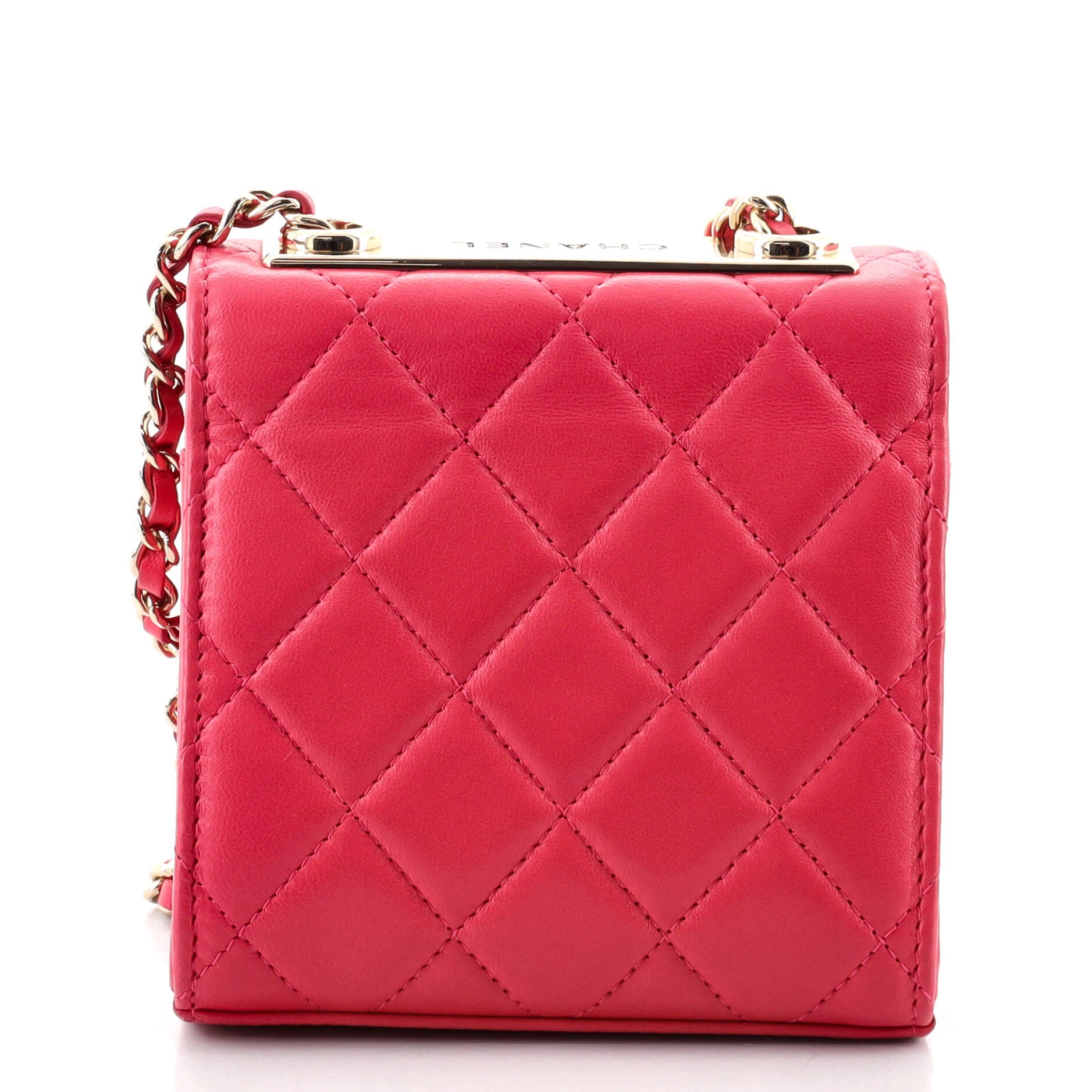 Trendy CC Clutch with Chain Quilted Lambskin Small