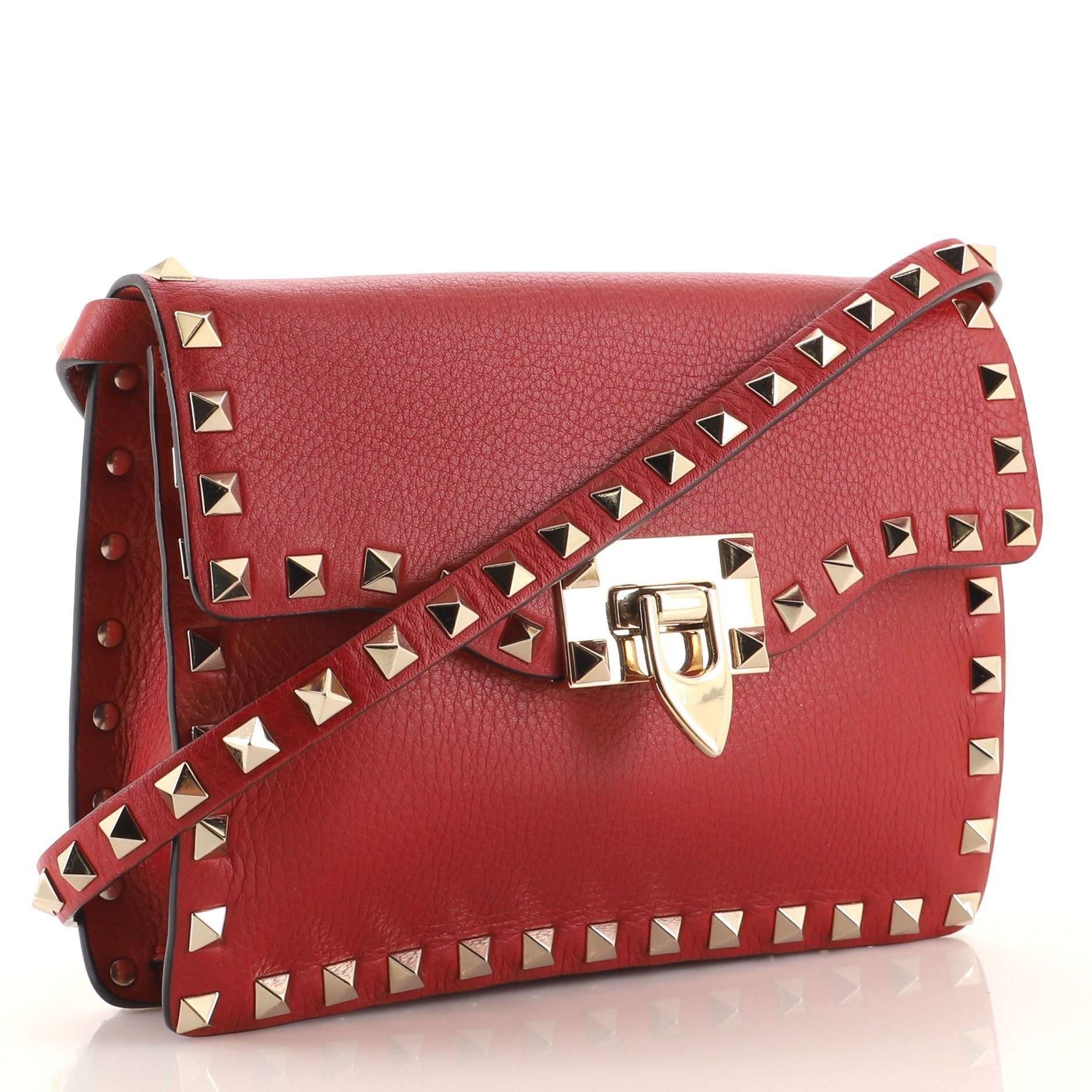 Rockstud Flip Lock Flap Bag Leather Mini
