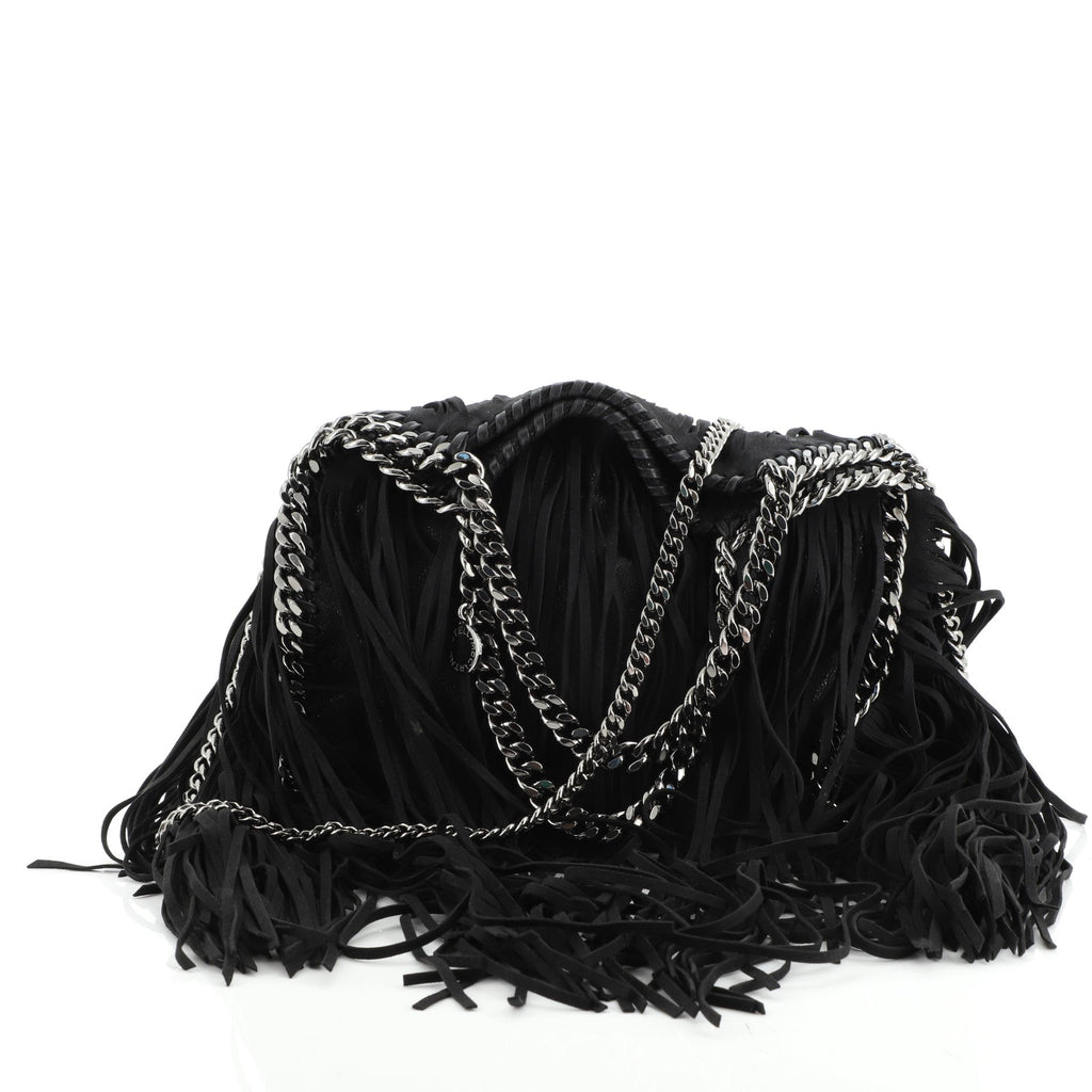 Falabella Fringe Fold Over Crossbody Bag Shaggy Deer Mini