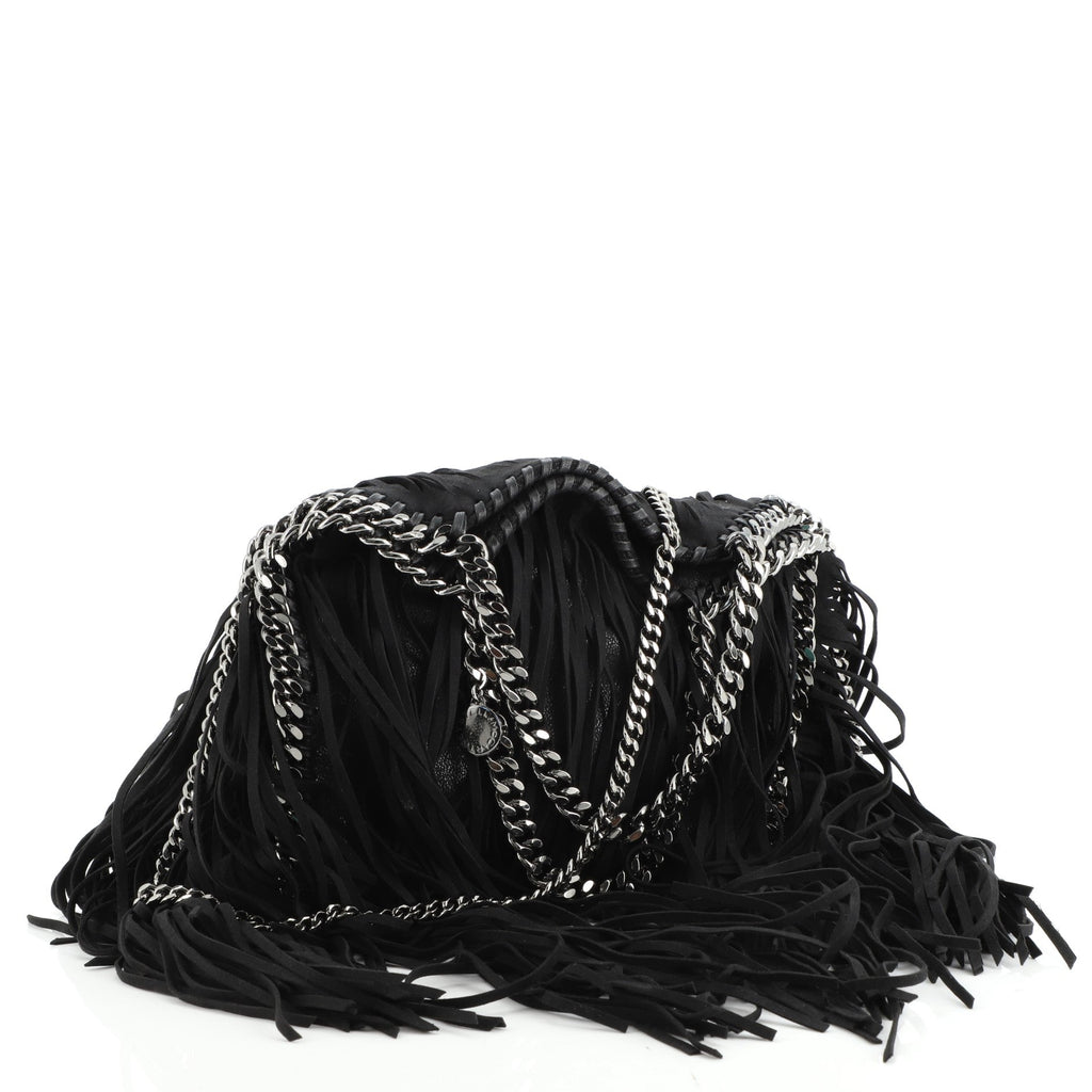 Falabella Fringe Fold Over Crossbody Bag Shaggy Deer Mini
