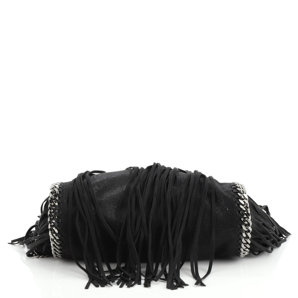 Falabella Fringe Fold Over Crossbody Bag Shaggy Deer Mini