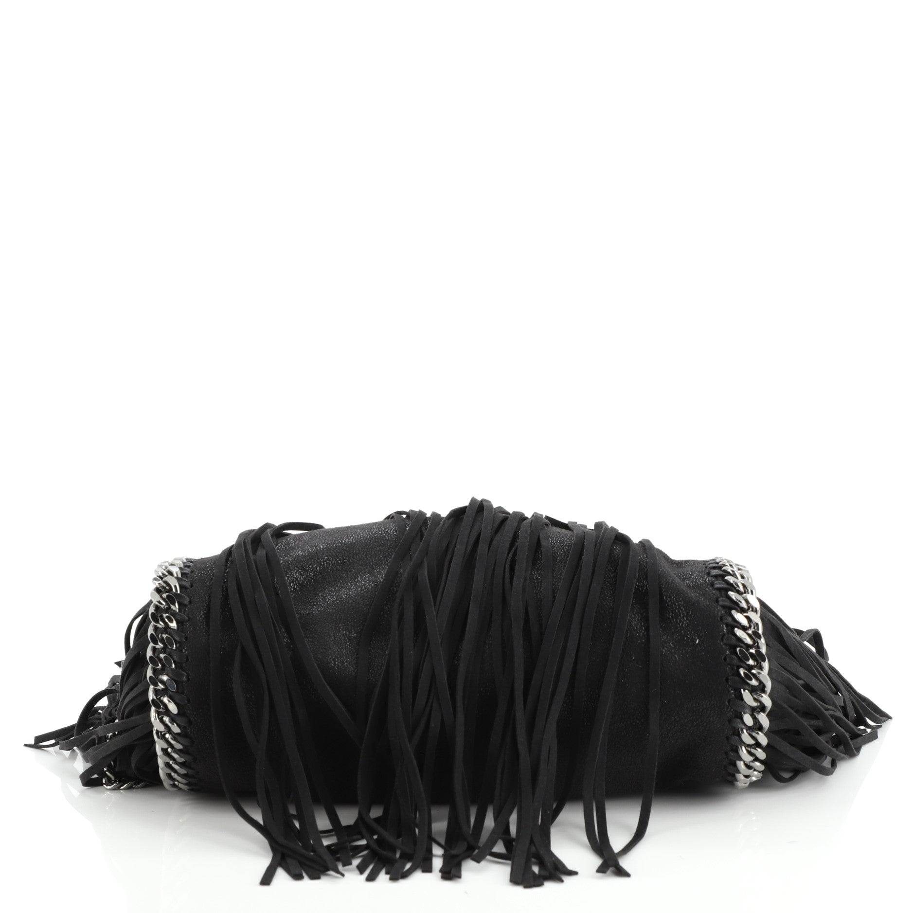Falabella Fringe Fold Over Crossbody Bag Shaggy Deer Mini