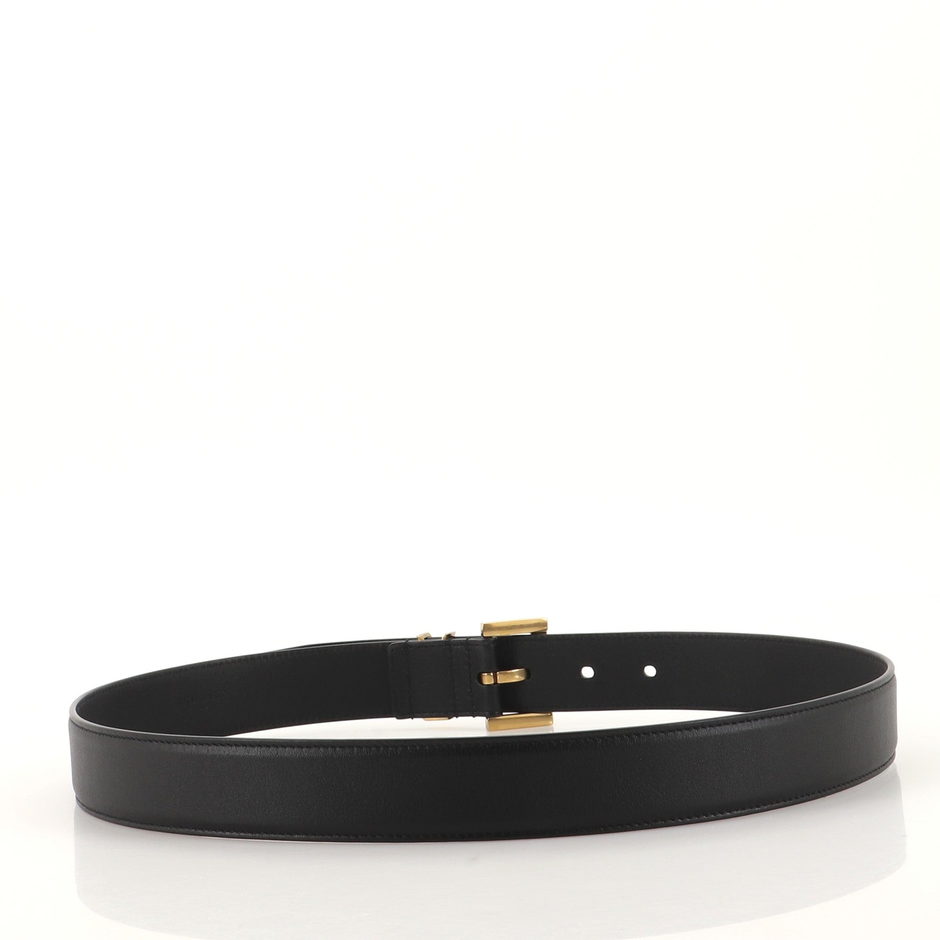 Classic Monogram Square Buckle Belt Leather Medium 80