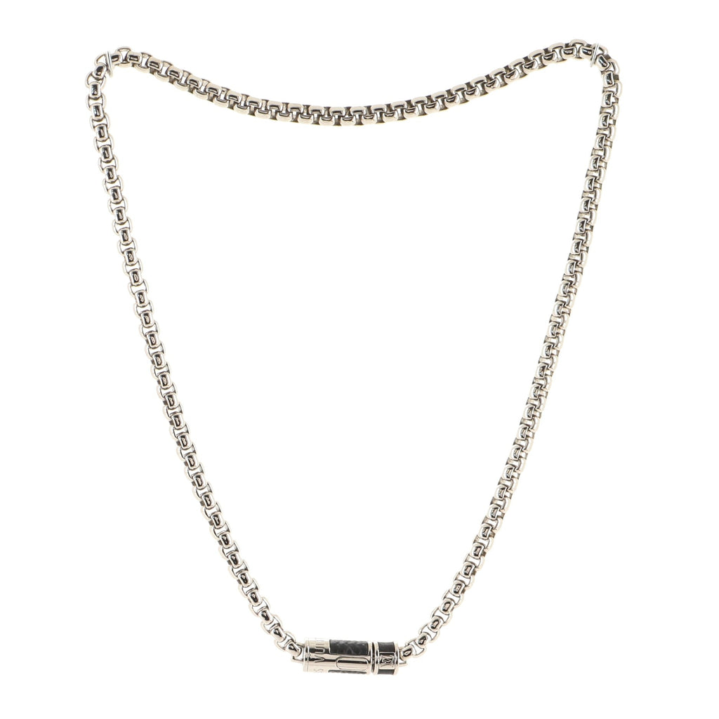 Monogram Chain Necklace Metal with Monogram Eclipse Canvas