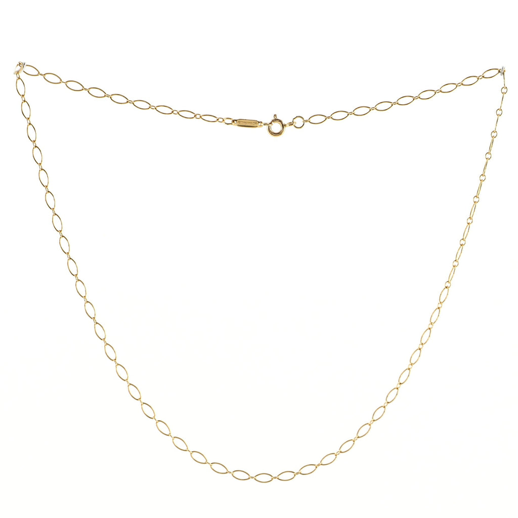 Oval Link Chain Necklace 18K Yellow Gold 16