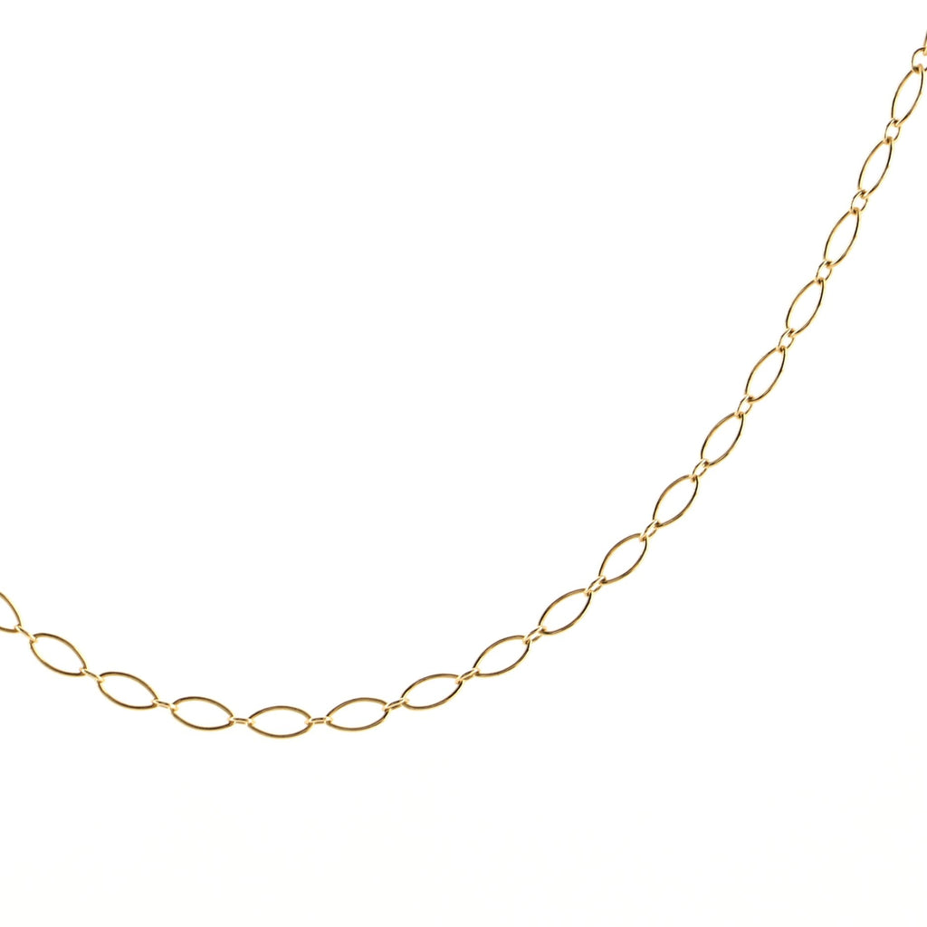 Oval Link Chain Necklace 18K Yellow Gold 16