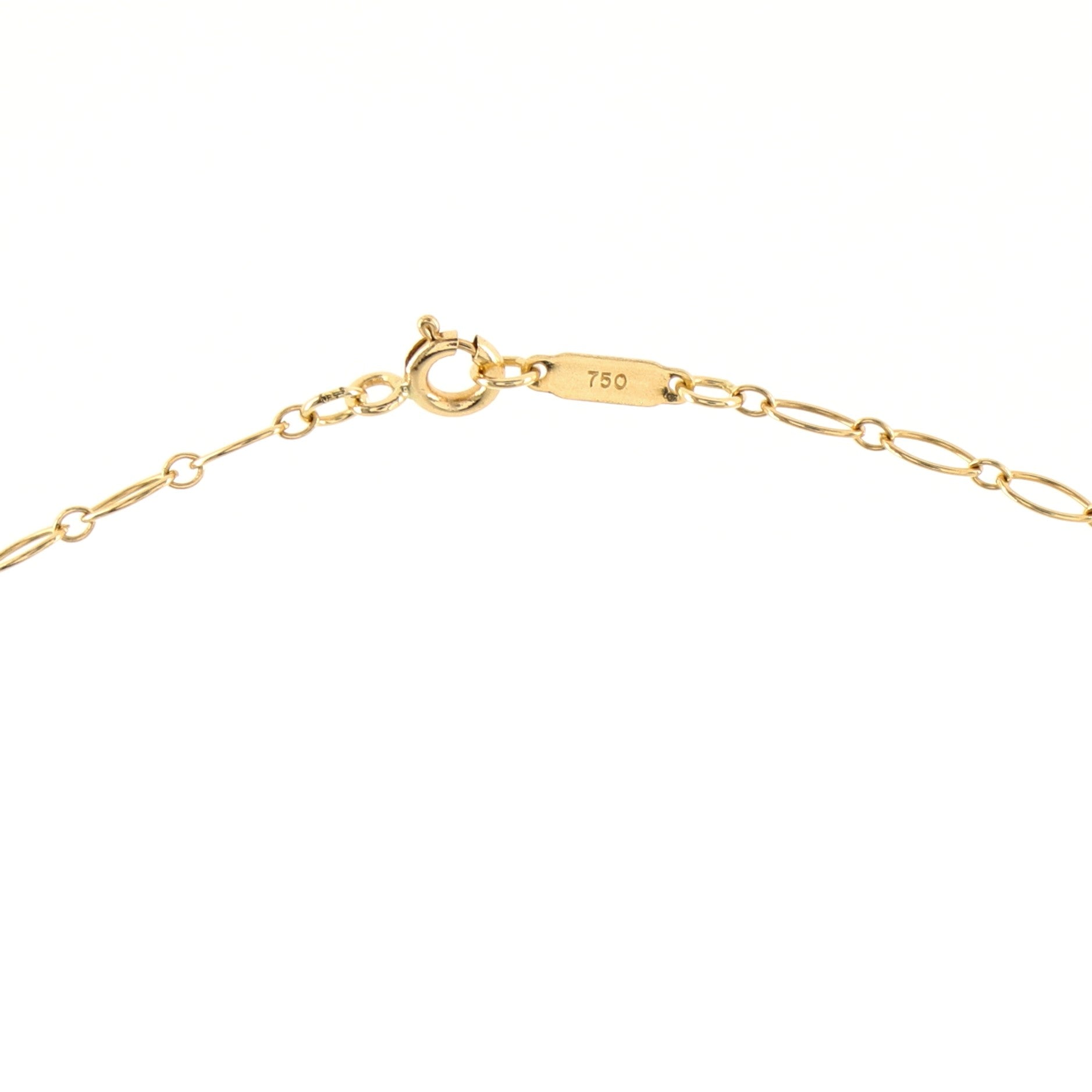 Oval Link Chain Necklace 18K Yellow Gold 16