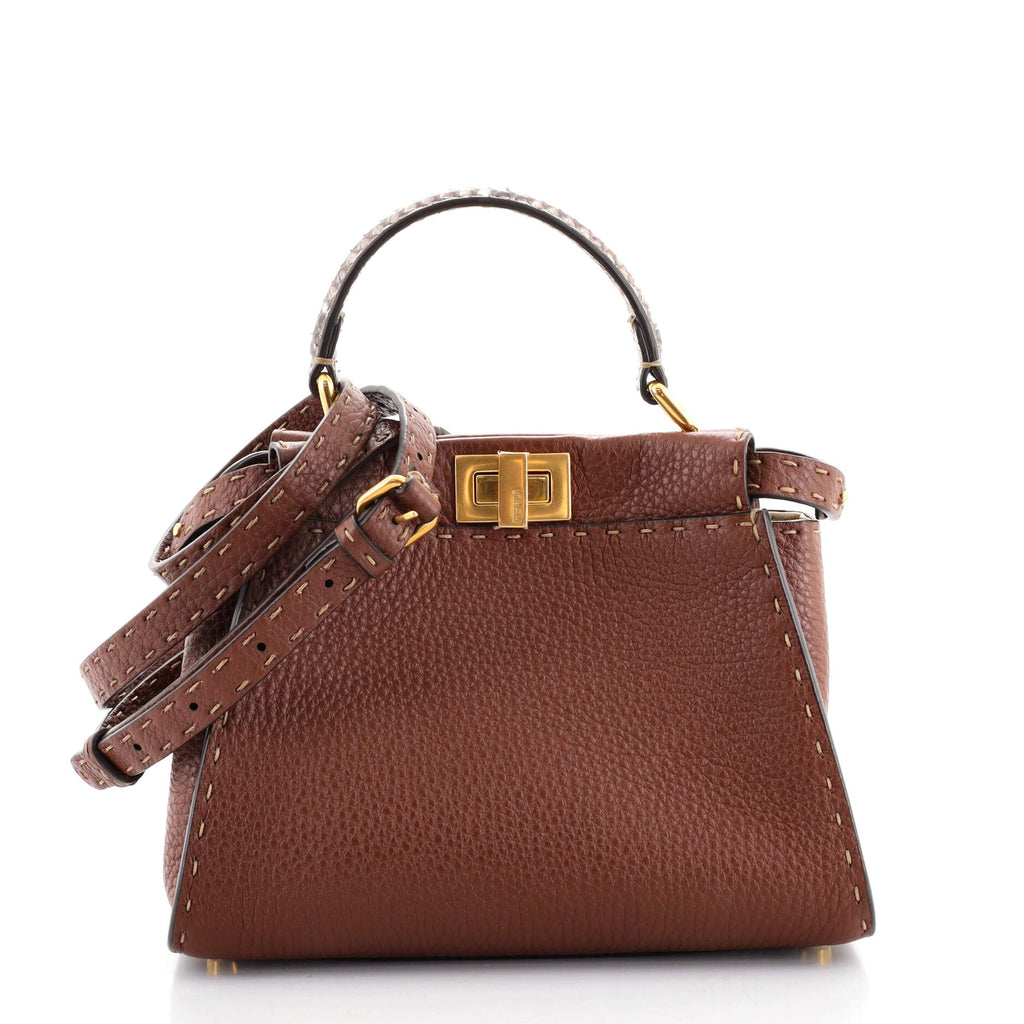 Selleria Peekaboo Bag Leather with Python Mini