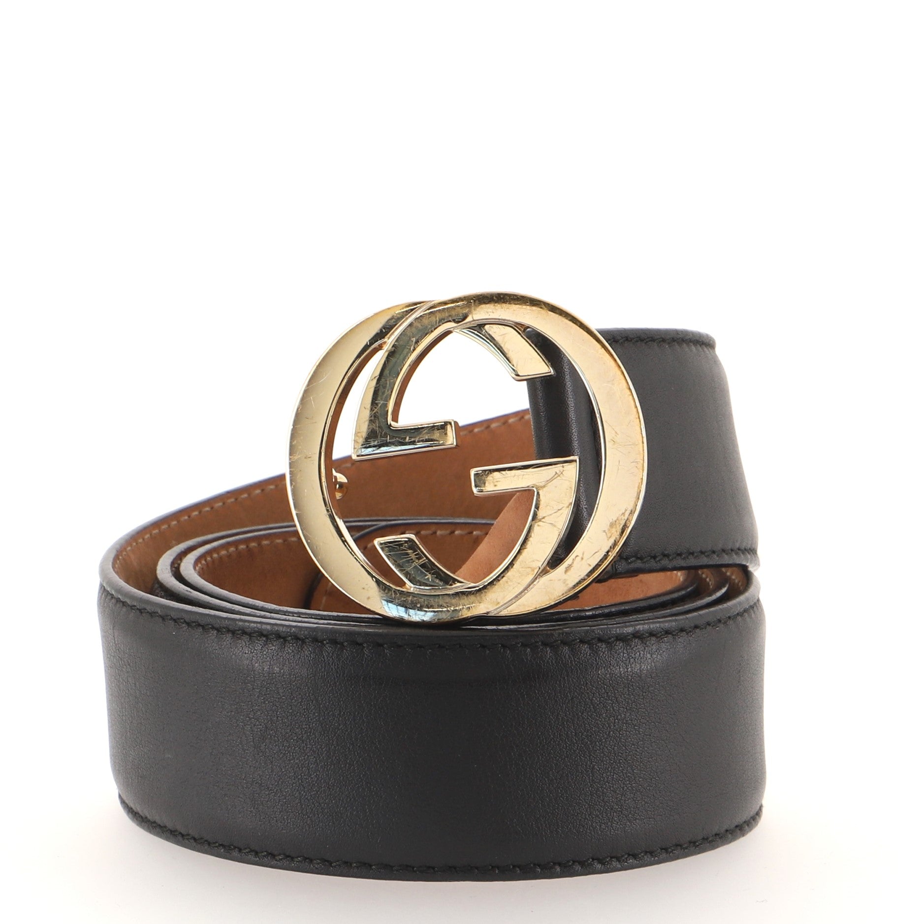 Interlocking G Belt Leather Medium 85