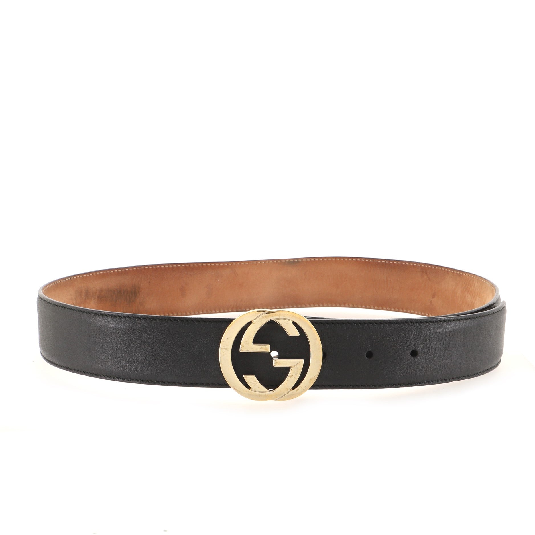 Interlocking G Belt Leather Medium 85