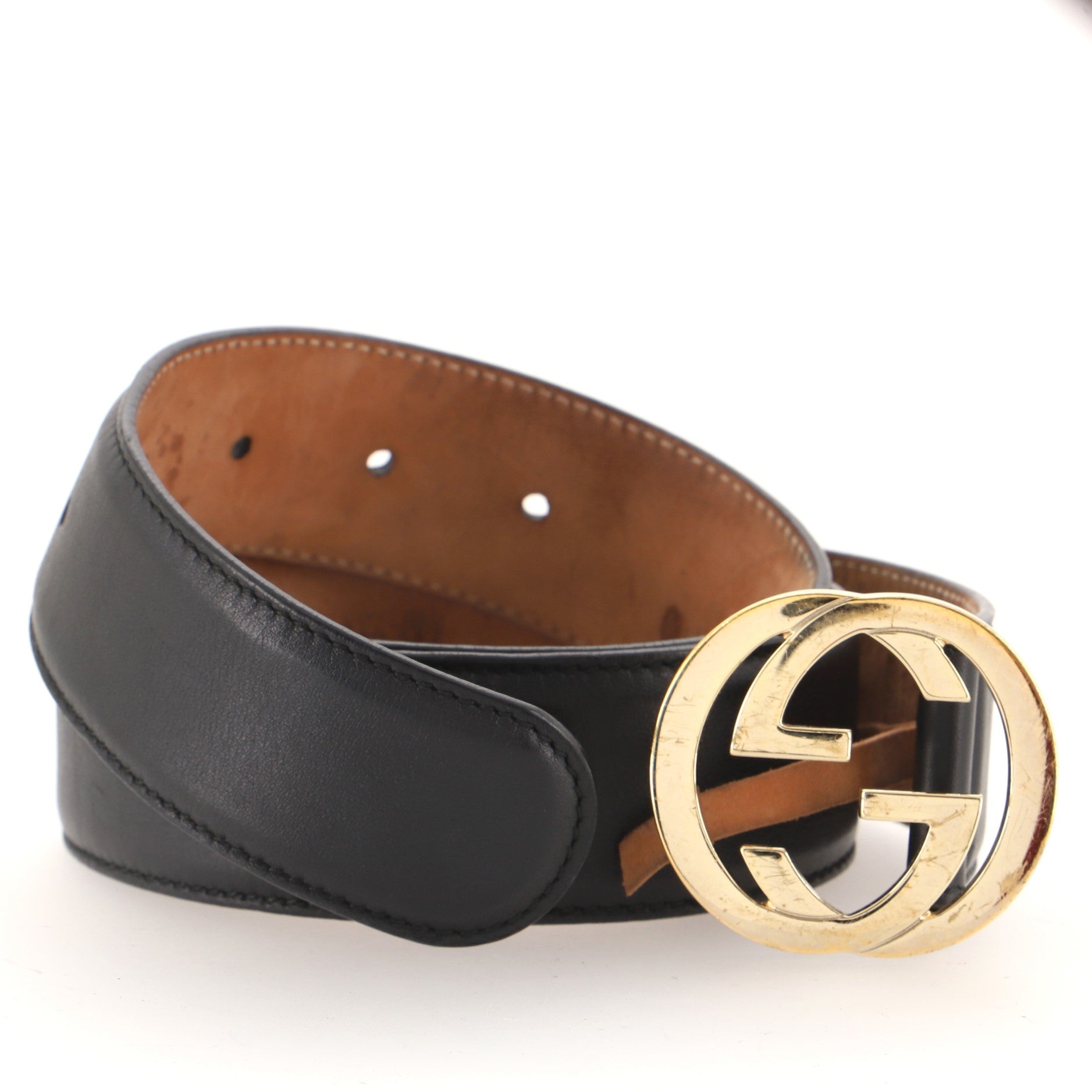 Interlocking G Belt Leather Medium 85