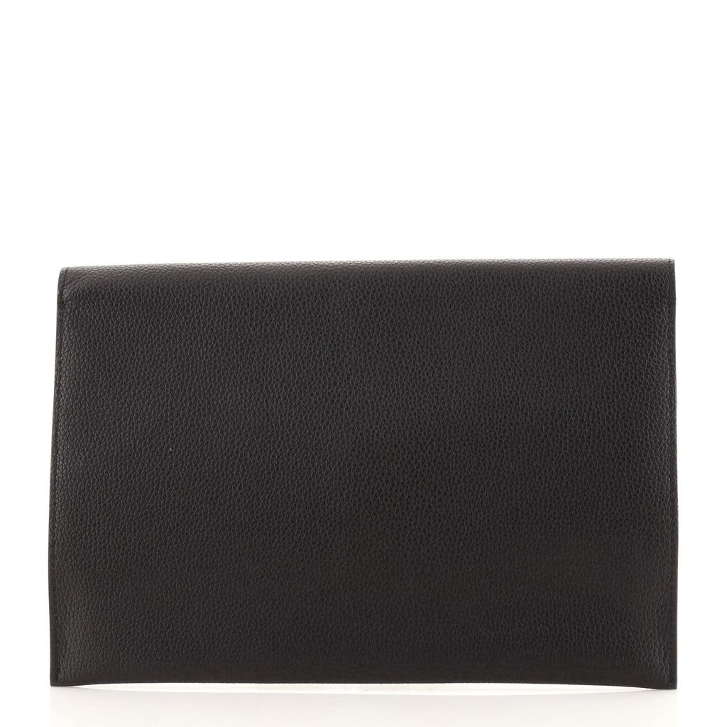 Skull Envelope Clutch Leather