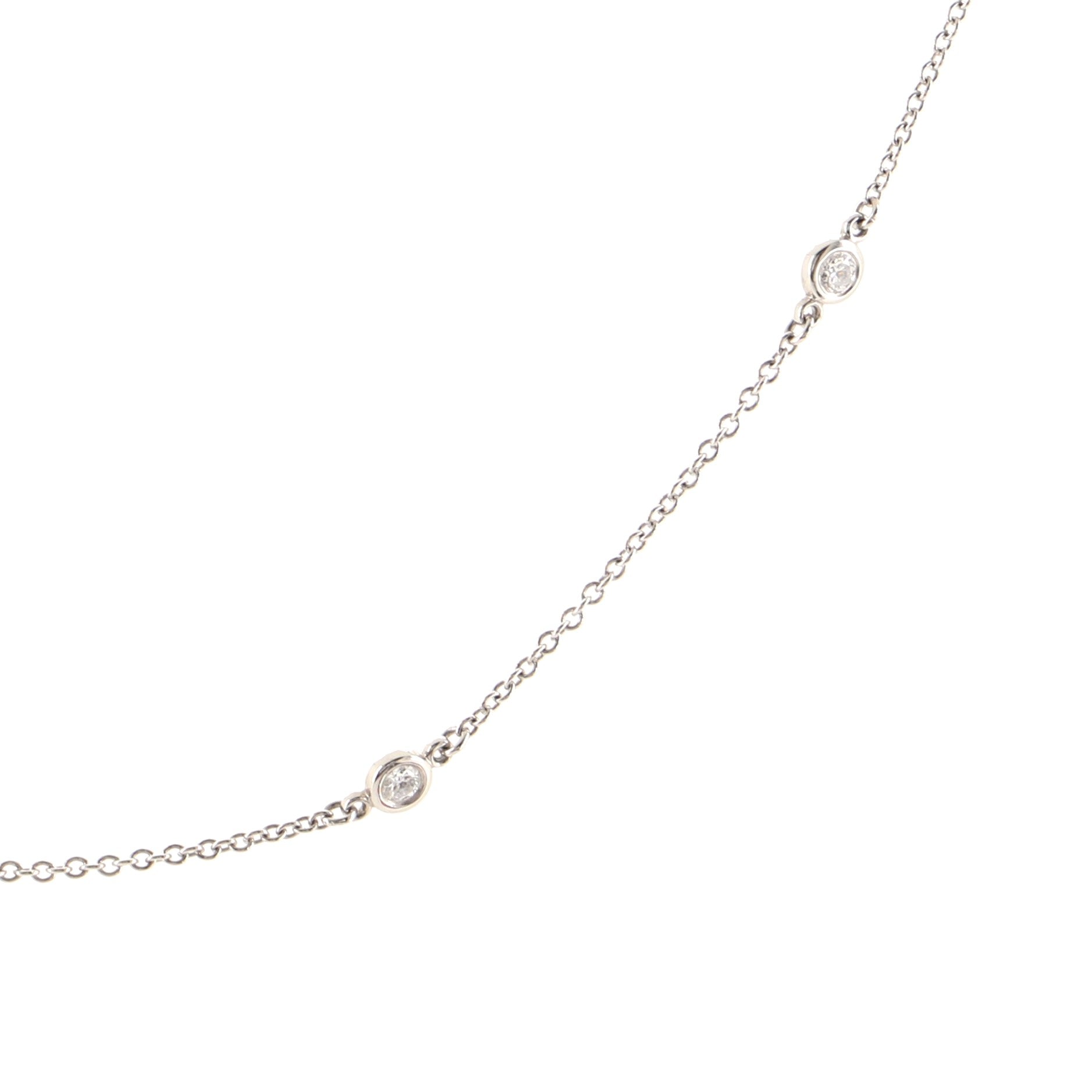 Elsa Peretti Diamonds By The Yard 11 Stone Necklace Platinum with Diamonds 0.33 CT