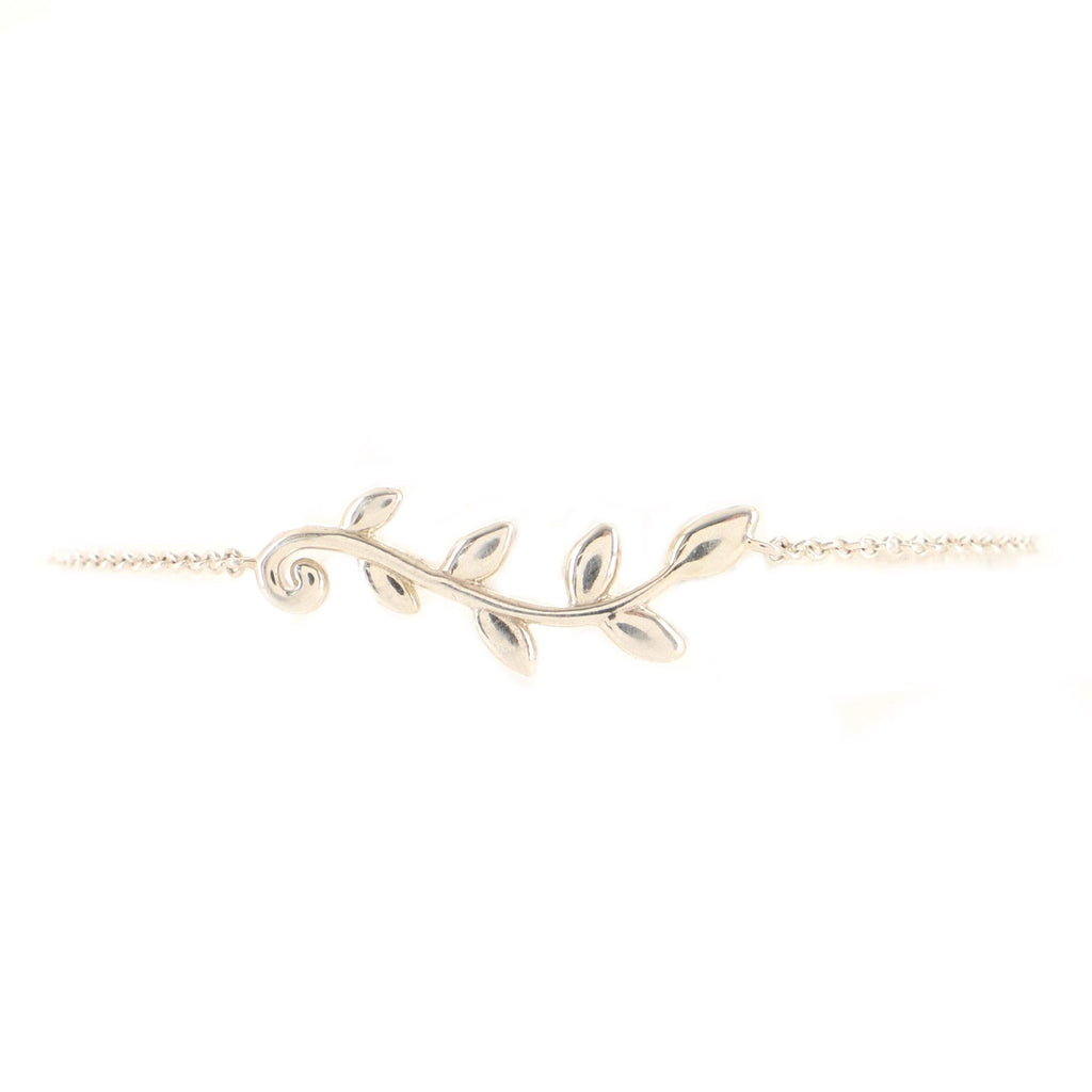 Olive Leaf Chain Bracelet Sterling Silver