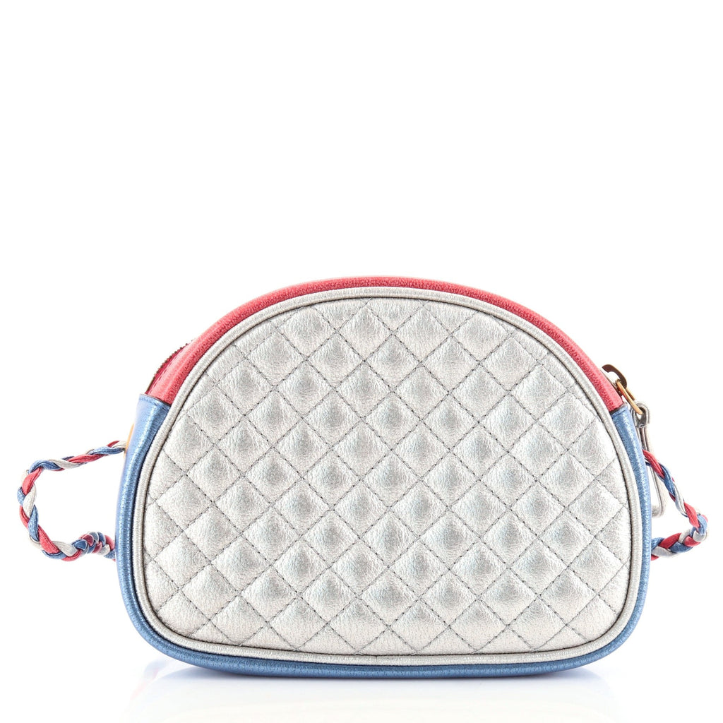 Trapuntata Camera Shoulder Bag Quilted Laminated Leather Mini