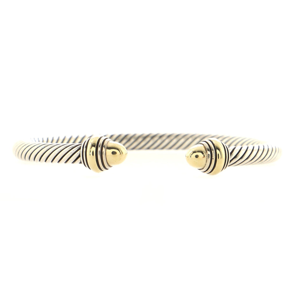 Cable Classic Bracelet Sterling Silver with 14K Yellow Gold 5mm