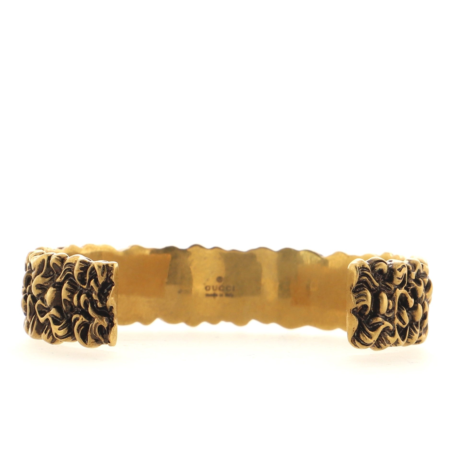 Lion Mane Cuff Bracelet Engraved Metal Medium