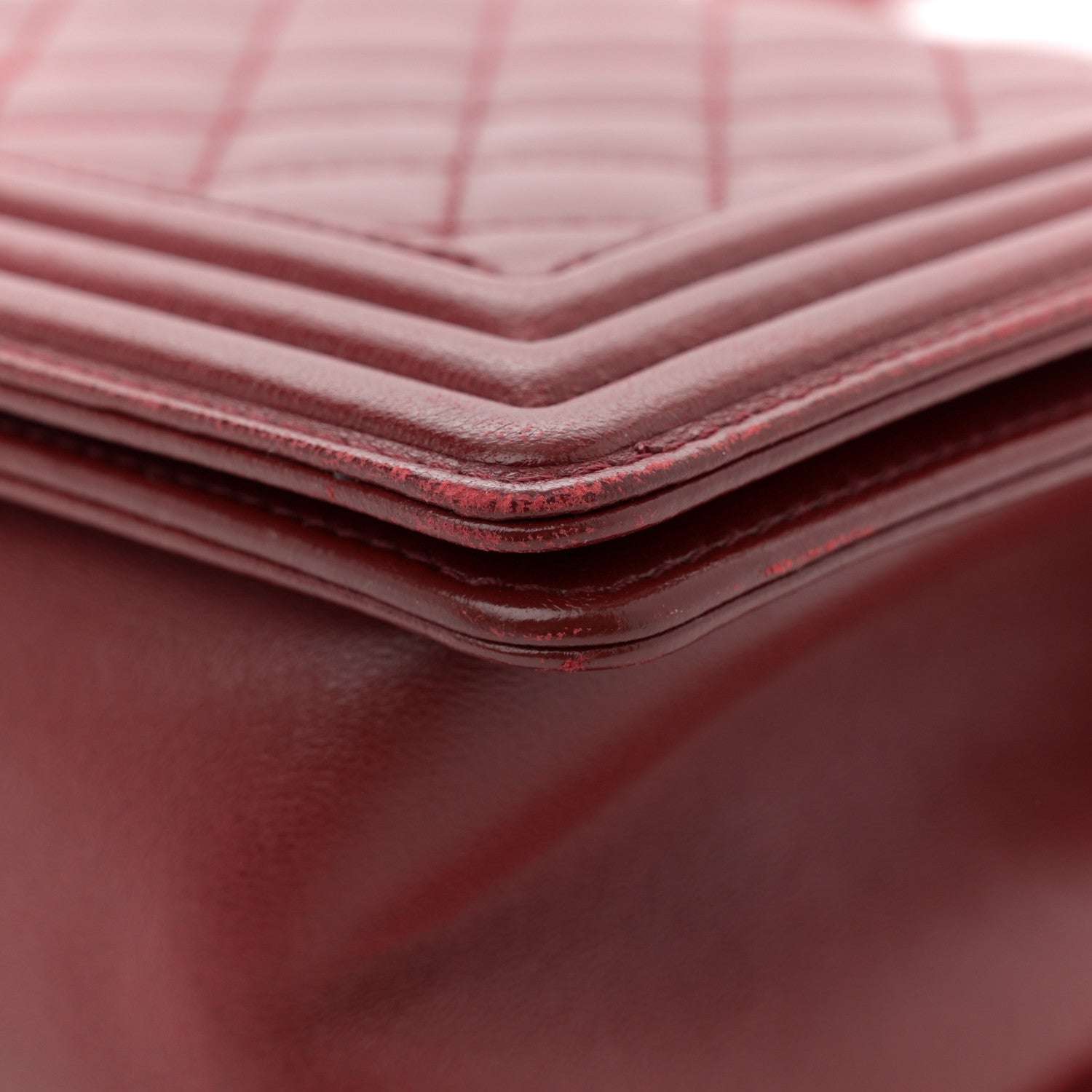 Lambskin Quilted Medium Boy Flap Red