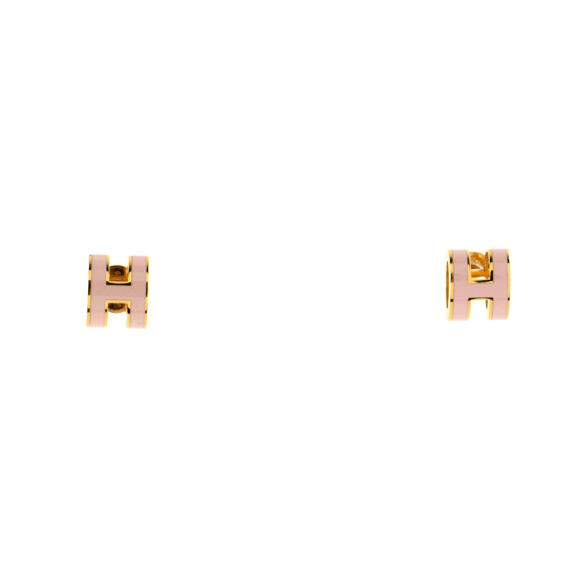 Pop H Stud Earrings Metal and Enamel Mini