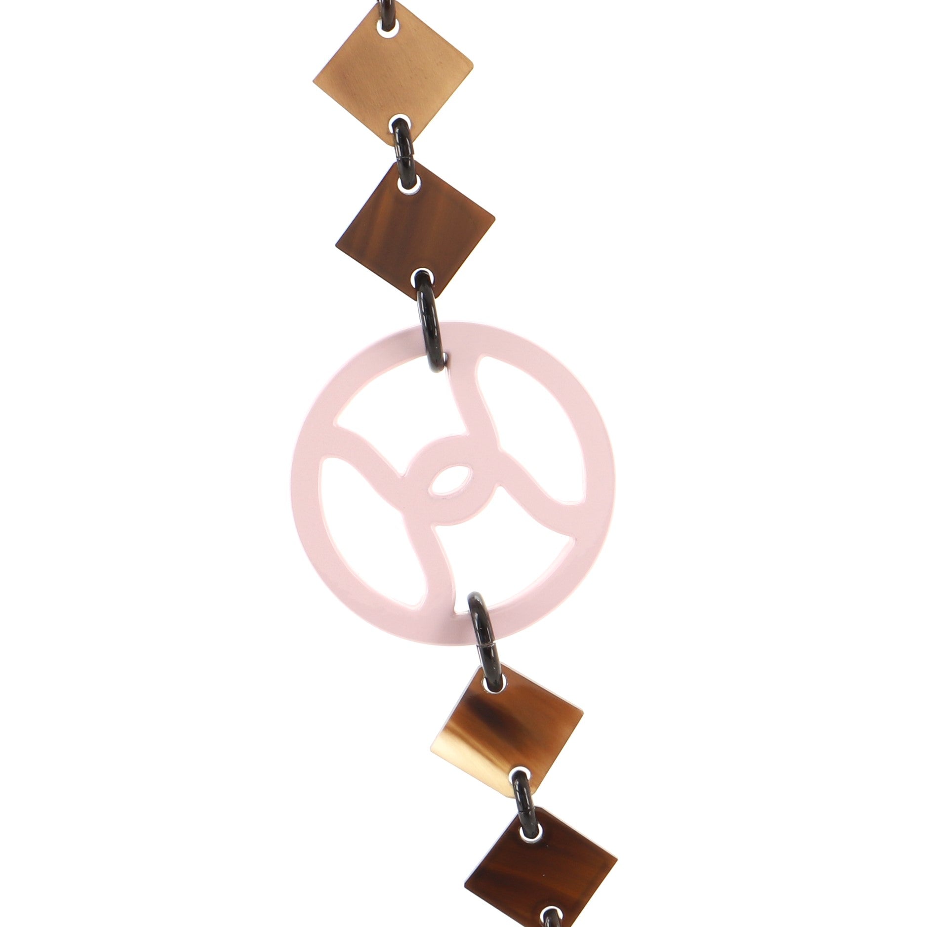 Deva Long Necklace Buffalo Horn and Wood