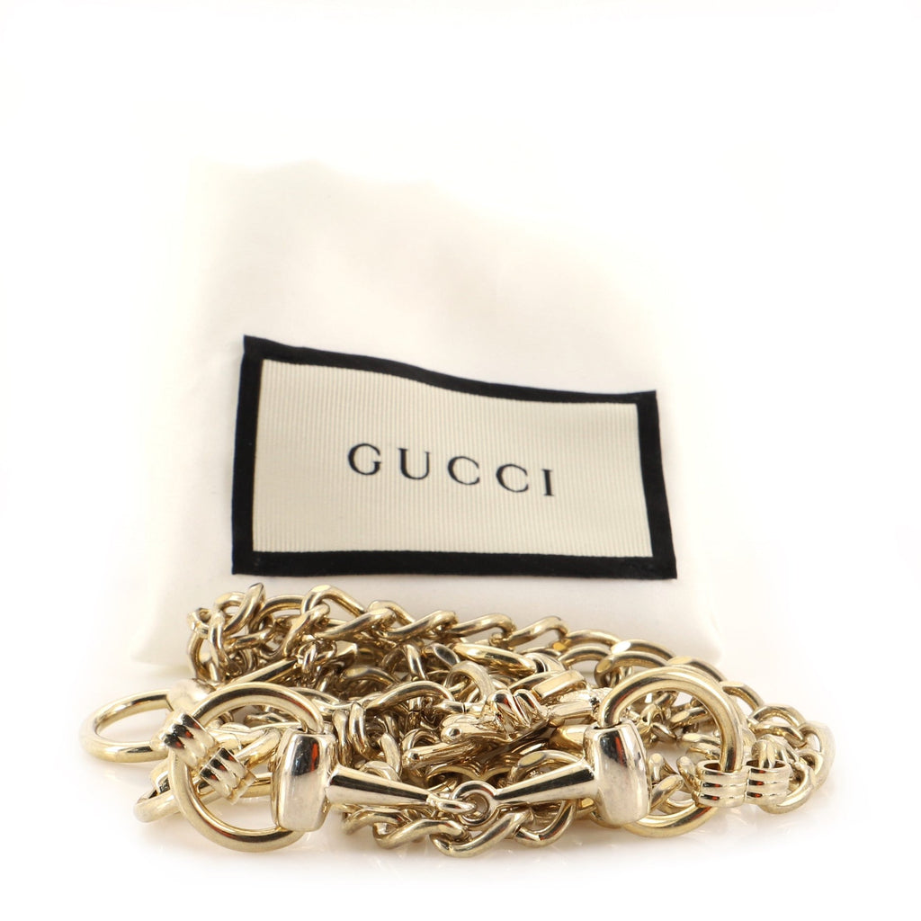 Horsebit Chain Belt with Glove Charm Metal 105