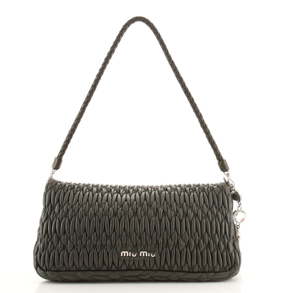 Crystal Clutch Matelasse Leather Medium
