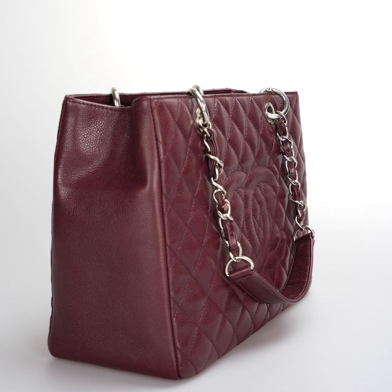 Chanel shopping Tote Burgundy medium Cavier Leather
