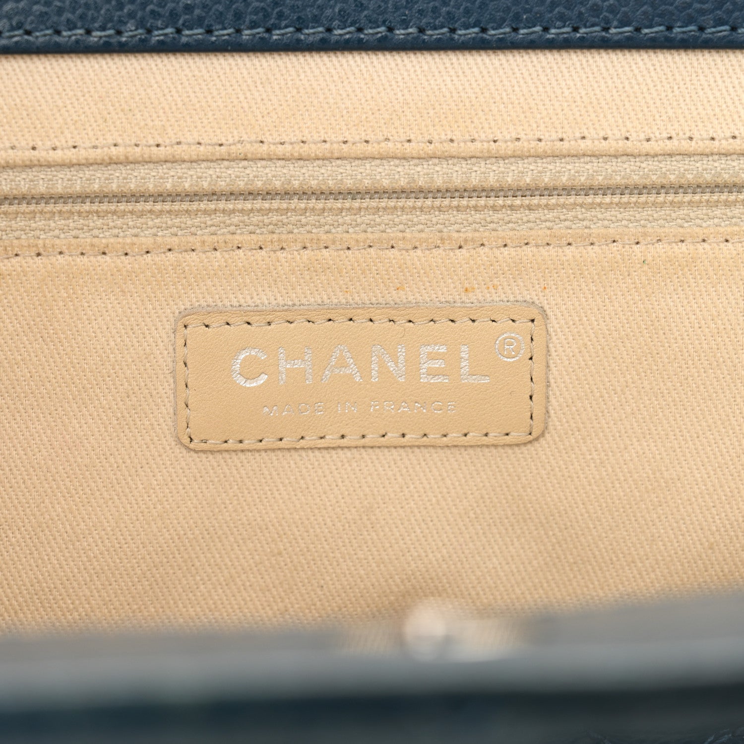Caviar Quilted Timeless CC Shopping Tote Blue