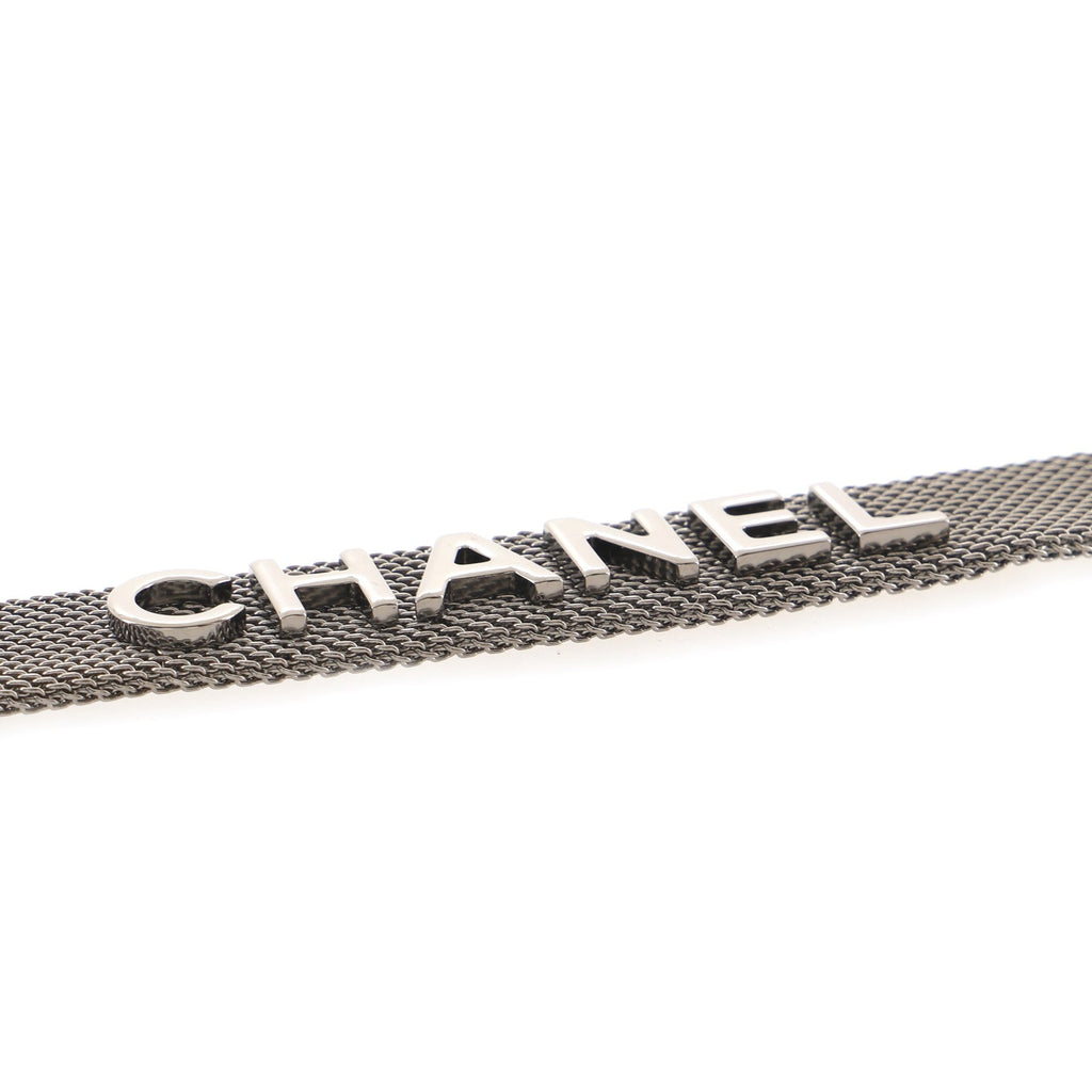 Logo Snap Bracelet Metal Mesh
