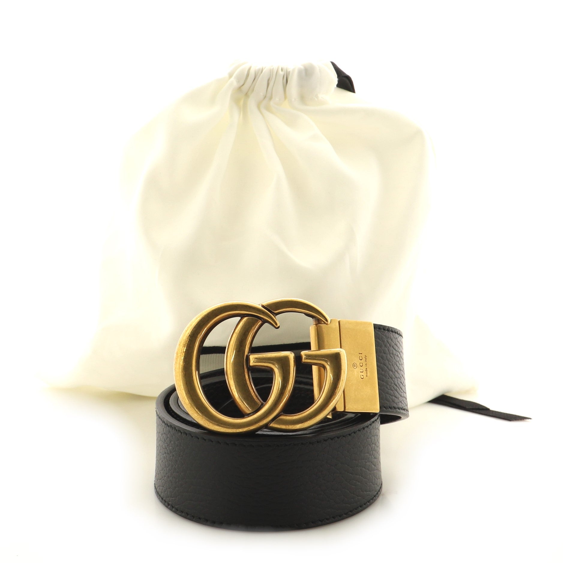 Double G Reversible Belt Leather Wide 85