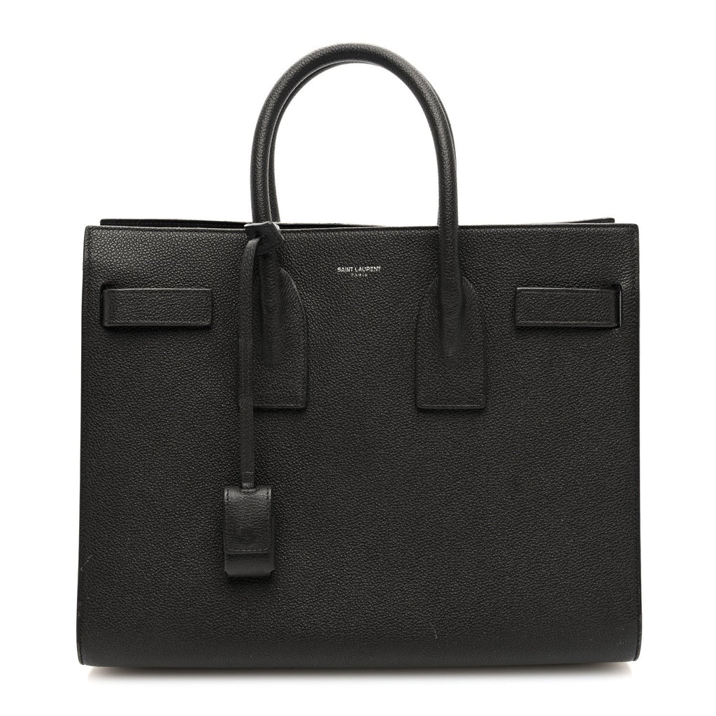 Grained Calfskin Small Sac De Jour Coal