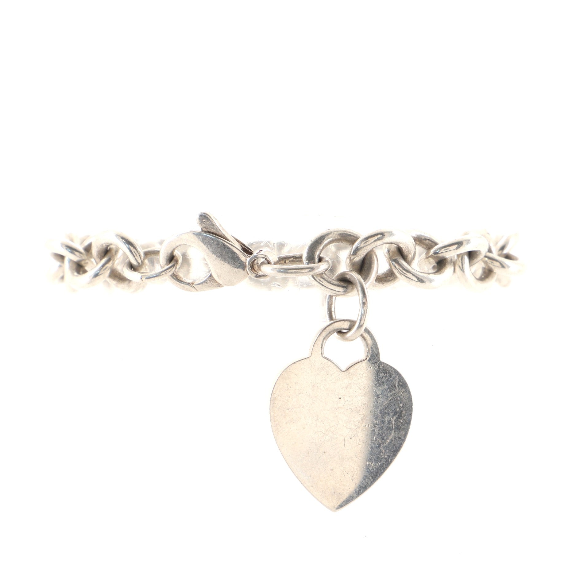Heart Tag Bracelet Sterling Silver