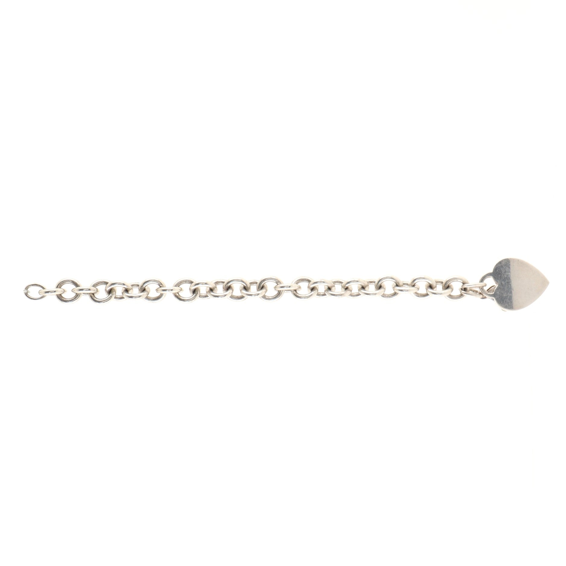 Heart Tag Bracelet Sterling Silver