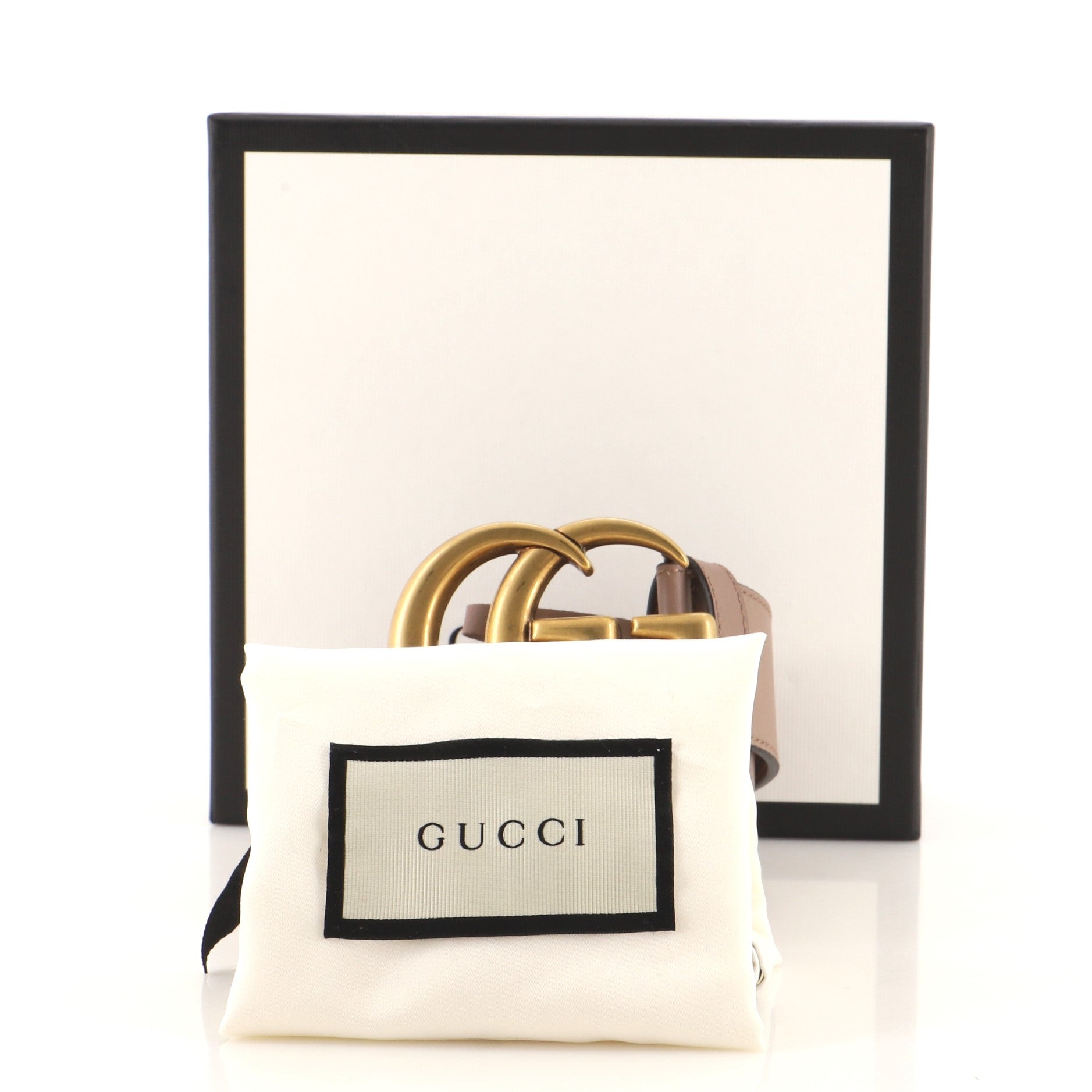 GG Marmont Belt Leather Wide 80