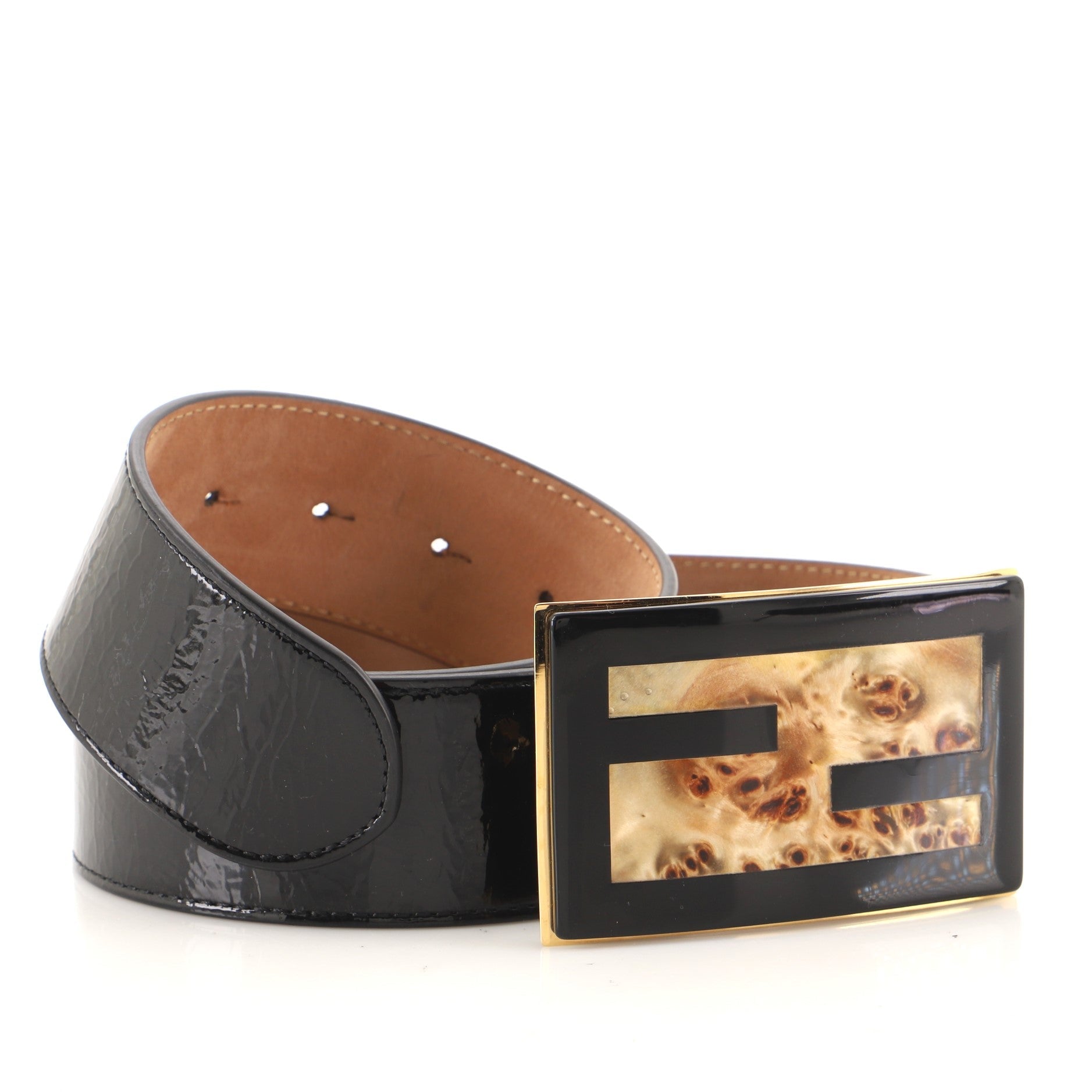 FF Buckle Belt Patent and Resin Wide 90