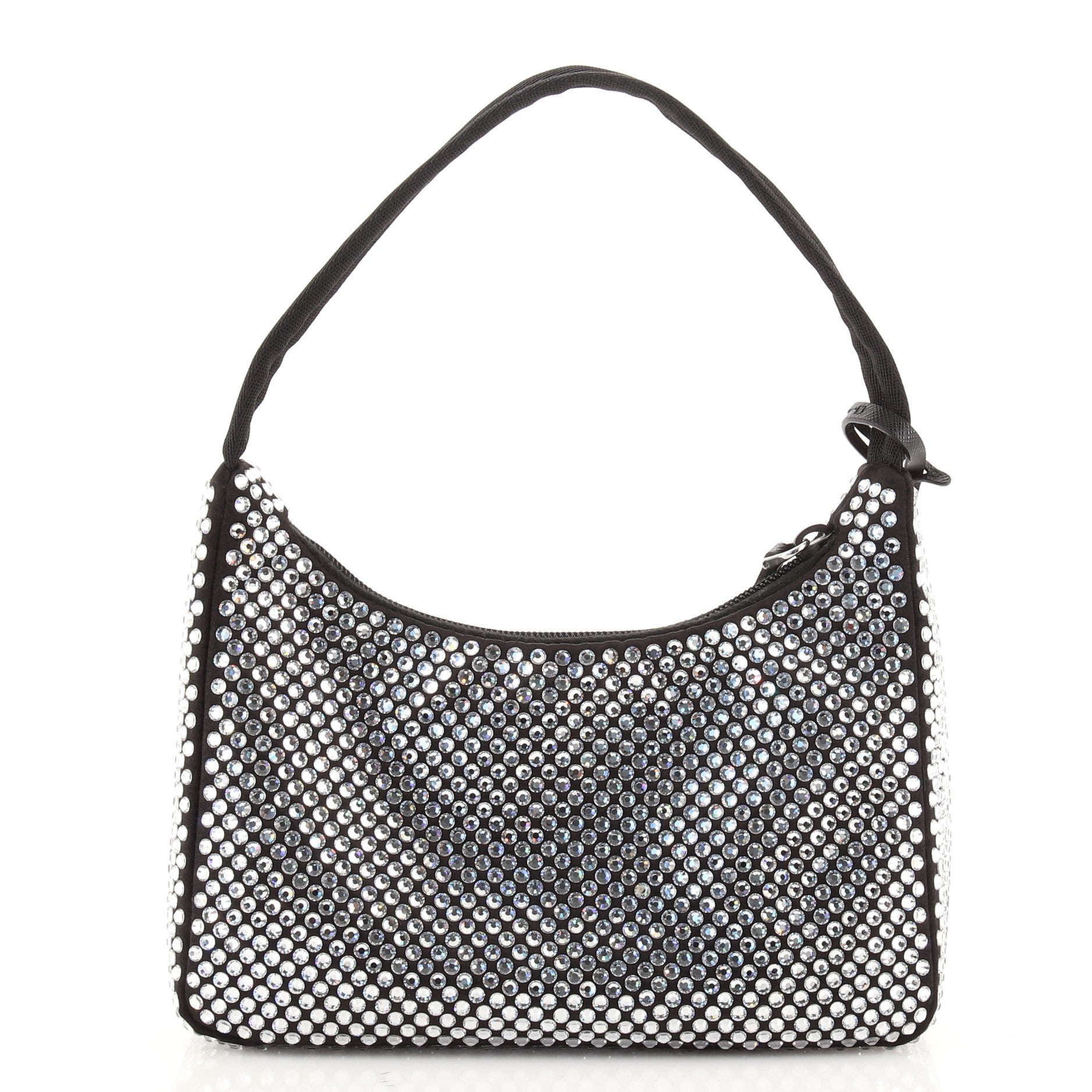 Re-Edition 2000 Hobo Crystal Embellished Satin Mini