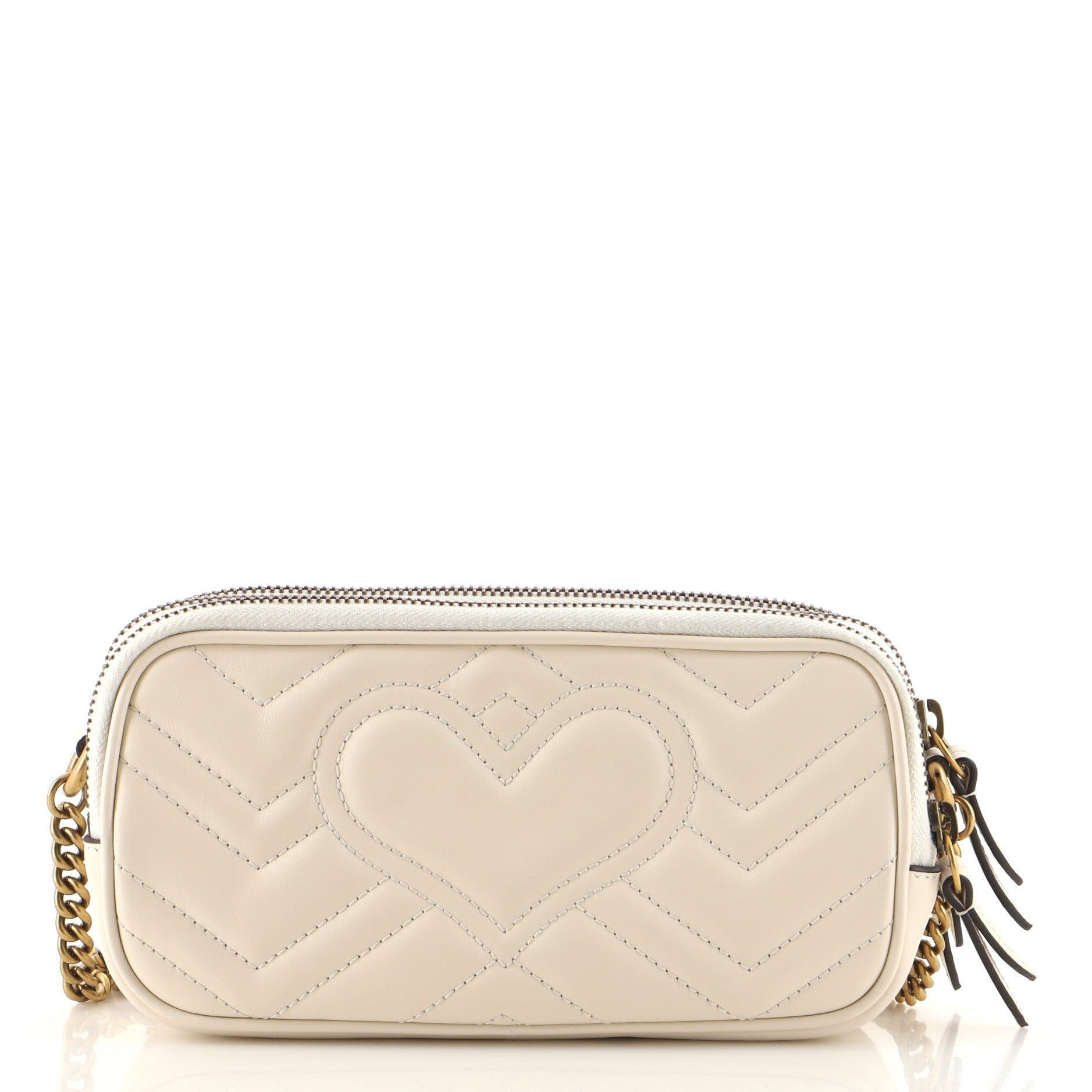 GG Marmont Triple Zip Chain Bag Matelasse Leather Mini