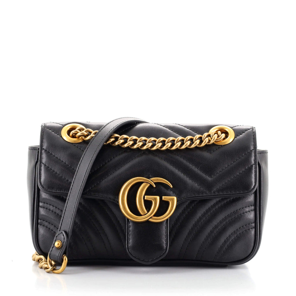 GG Marmont Flap Bag Matelasse Leather Mini